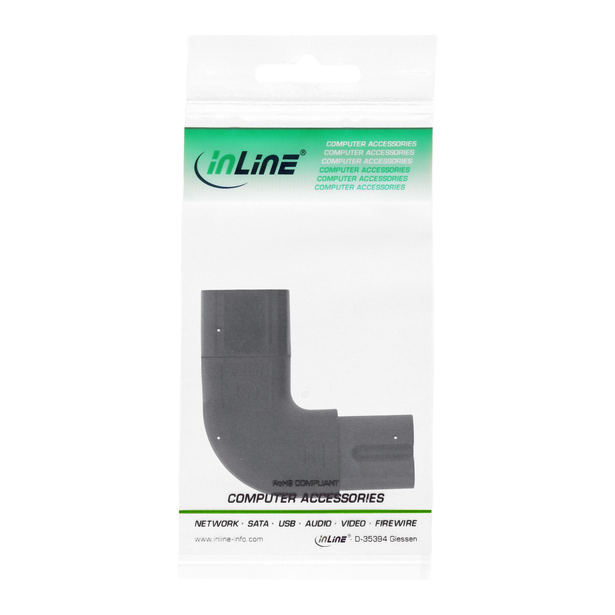 Adattatore di rete IEC 60320 C8 - C7 - angolare sinistra-destra 2 poli.