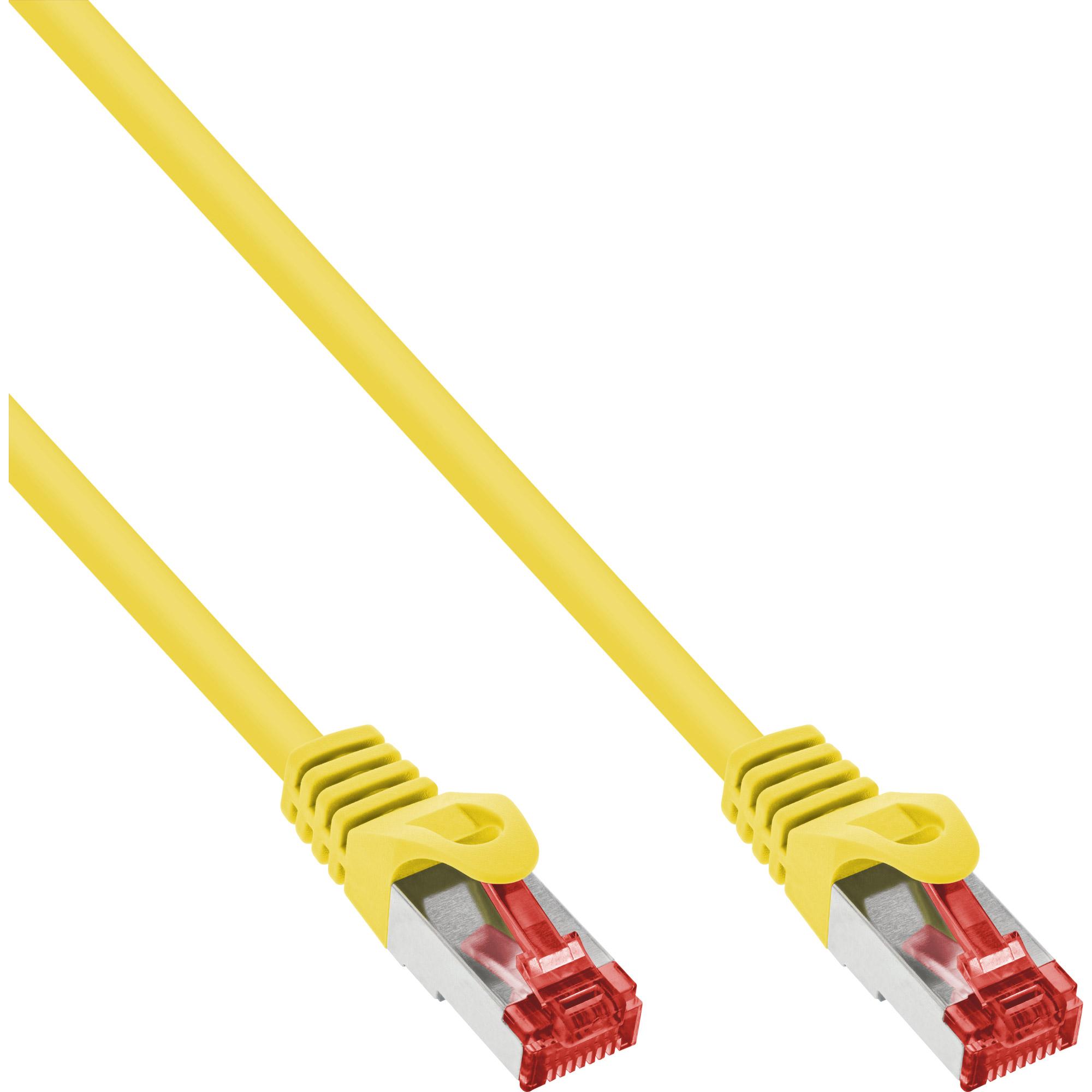 InLine - Cavo patch - Da RJ-45 (M) a RJ-45 (M) - 20 m - SFTP PiMF - CAT 6 - senza gancio flessibile - Giallo (confezione da 40)