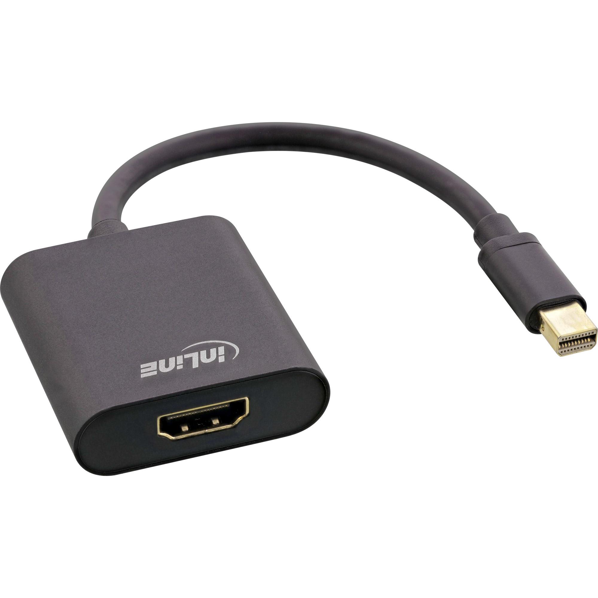 Cavo adattatore Mini DisplayPort HDMI in alluminio con audio - 4K-60Hz - nero