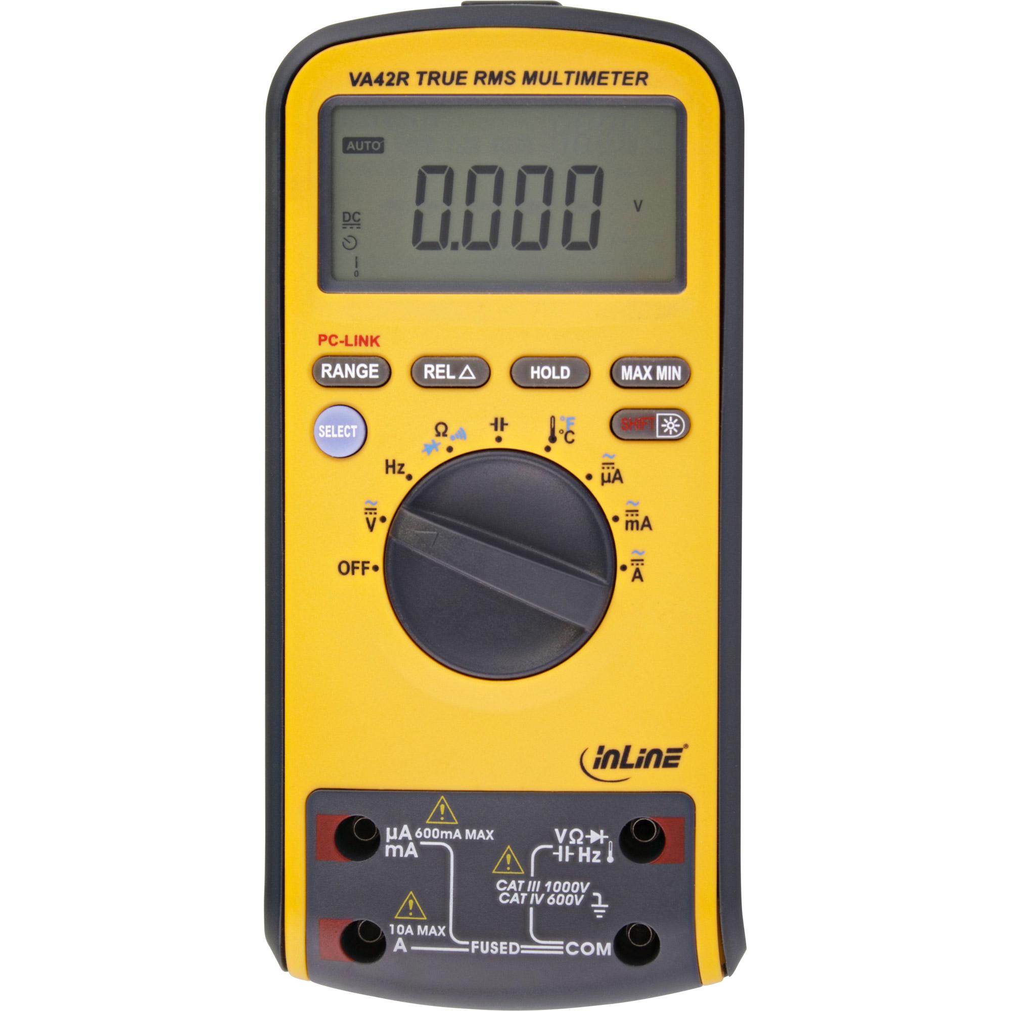 Multimetro InLine doppio display - con connessione PC tramite USB - CAT III / CAT IV (43126)