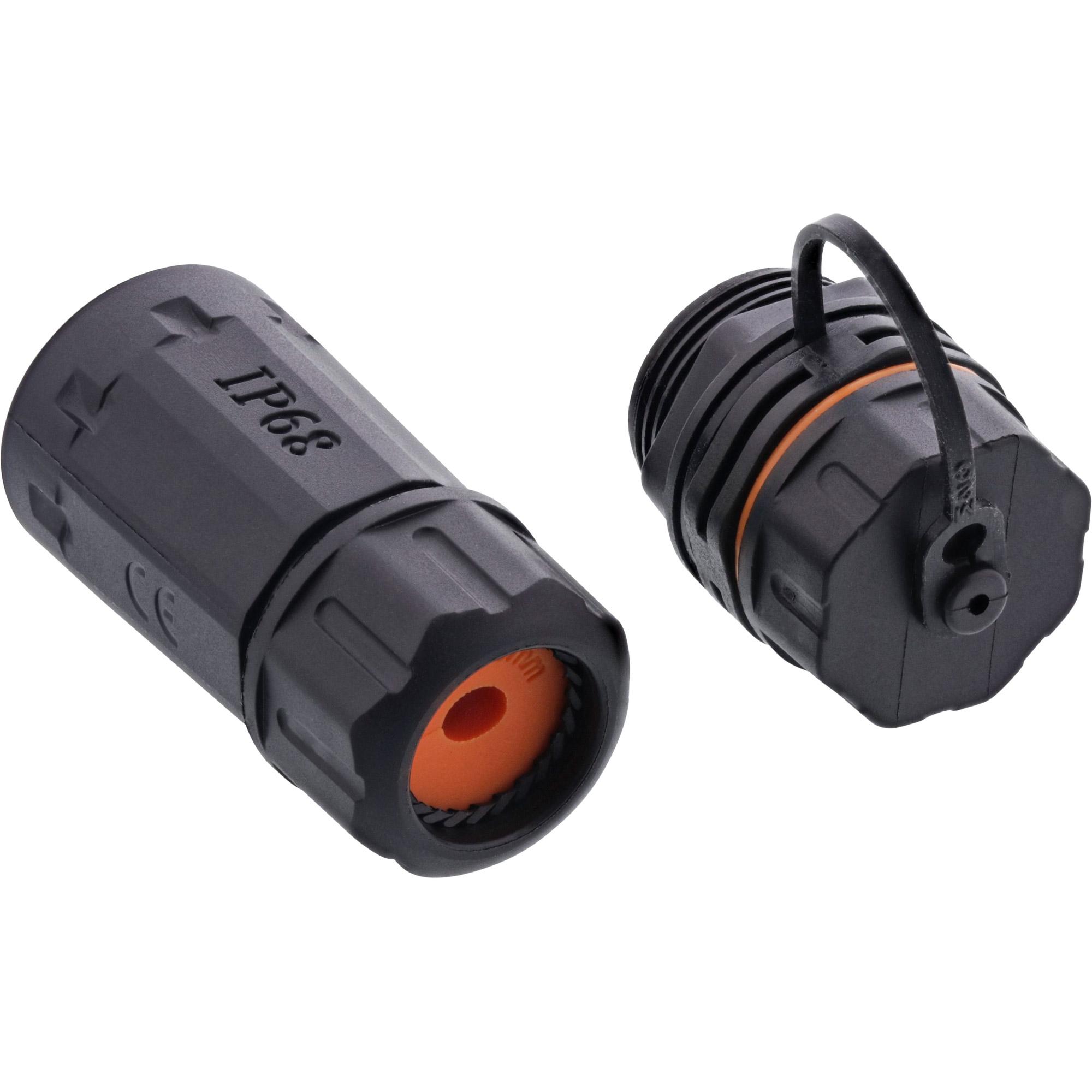 Accoppiatore cavo patch Cat.6A - impermeabile IP68 - 2x prese RJ45 - schermato