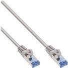 INLINE - Cavo patch - Da RJ-45 (M) a RJ-45 (M) - 15 m - SFTP PiMF - CAT 6a - senza alogeni sagomato senza gancio - grigio