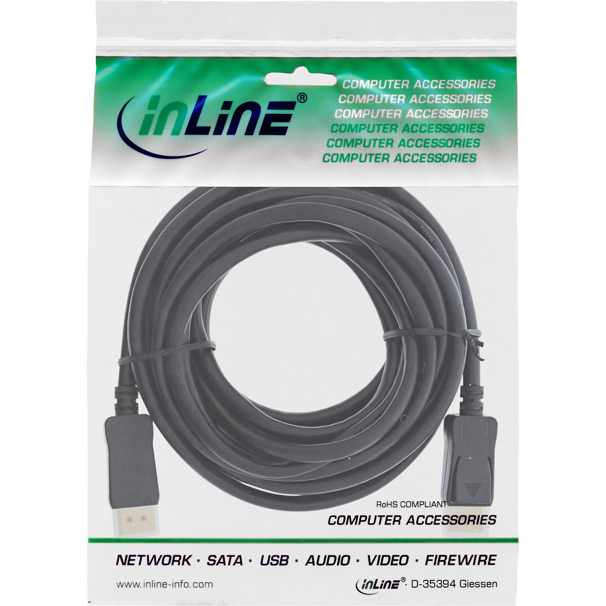 Cavo DisplayPort 1.4 attivo - 8K4K - nero - contatti placcati oro - 10 m