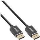 Cavo DisplayPort 1.4 Slim - 8K4K - nero - contatti placcati oro - 0,5 m