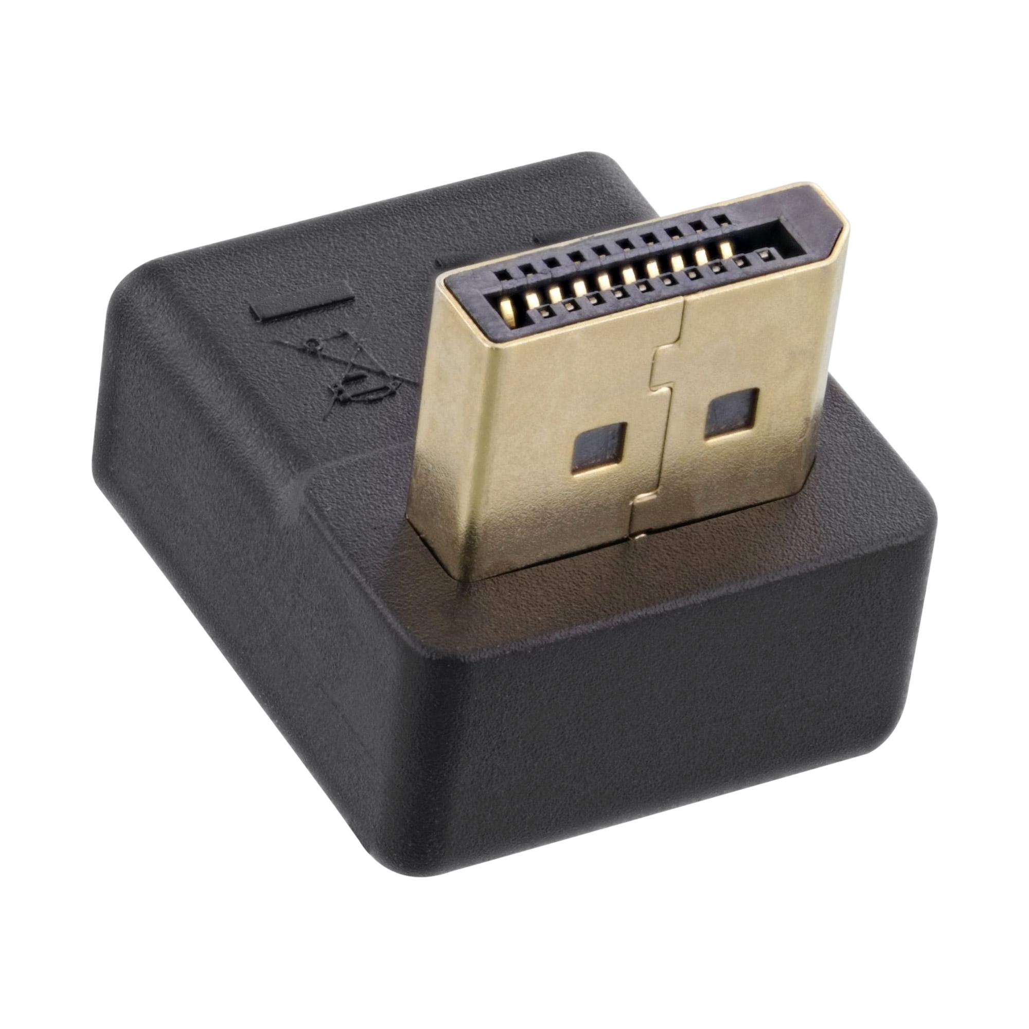 Adattatore DisplayPort - DisplayPort maschio - femmina - angolato verso l'alto