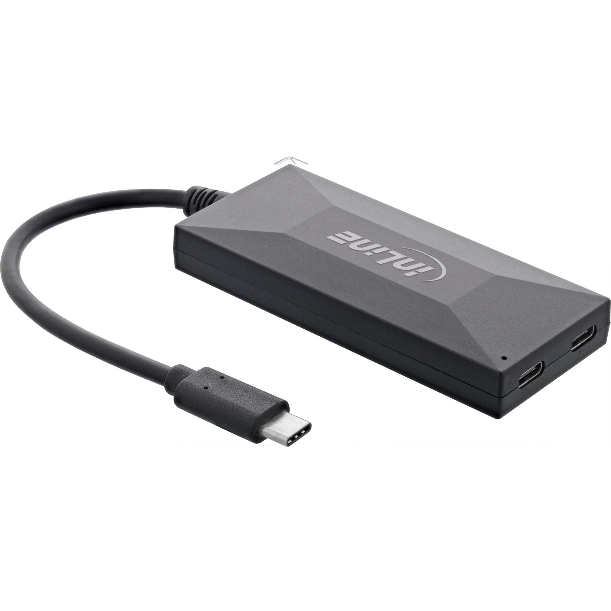InLine Hub USB 3.2 Gen.1 da USB-C a 2 porte USB-C e 3 porte USB-A con alim.