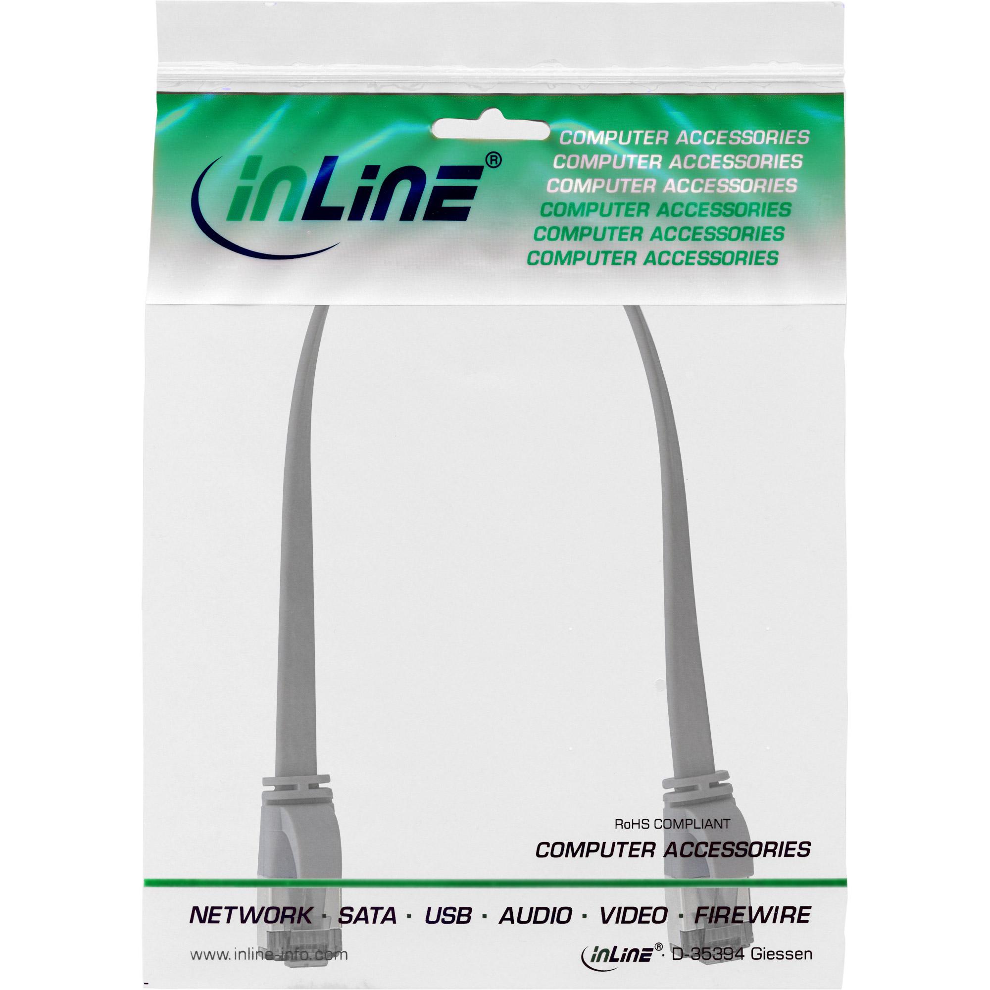 Inline - cavo patch - rj -45 (m) a rj -45 (m) - 30 cm - u/ftp pimf - cat 8.1 - alogeno -pree a forma senza gancio santificato p