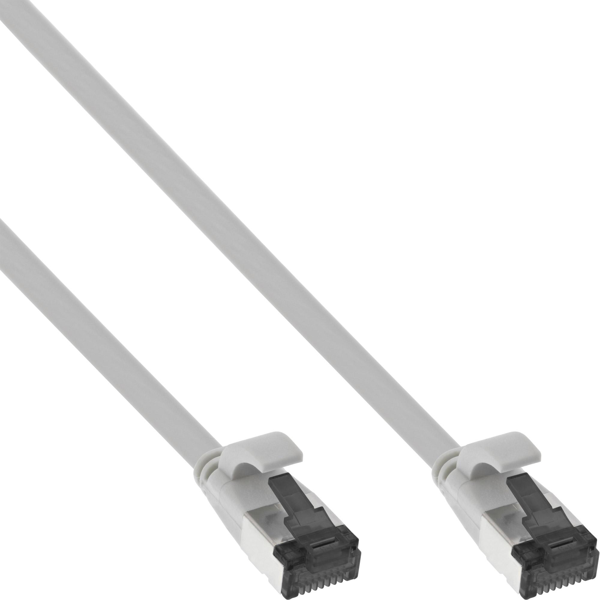 InLine Patch Cable flat U/FTP Cat.8.1 TPE senza alogeni grigio 5m