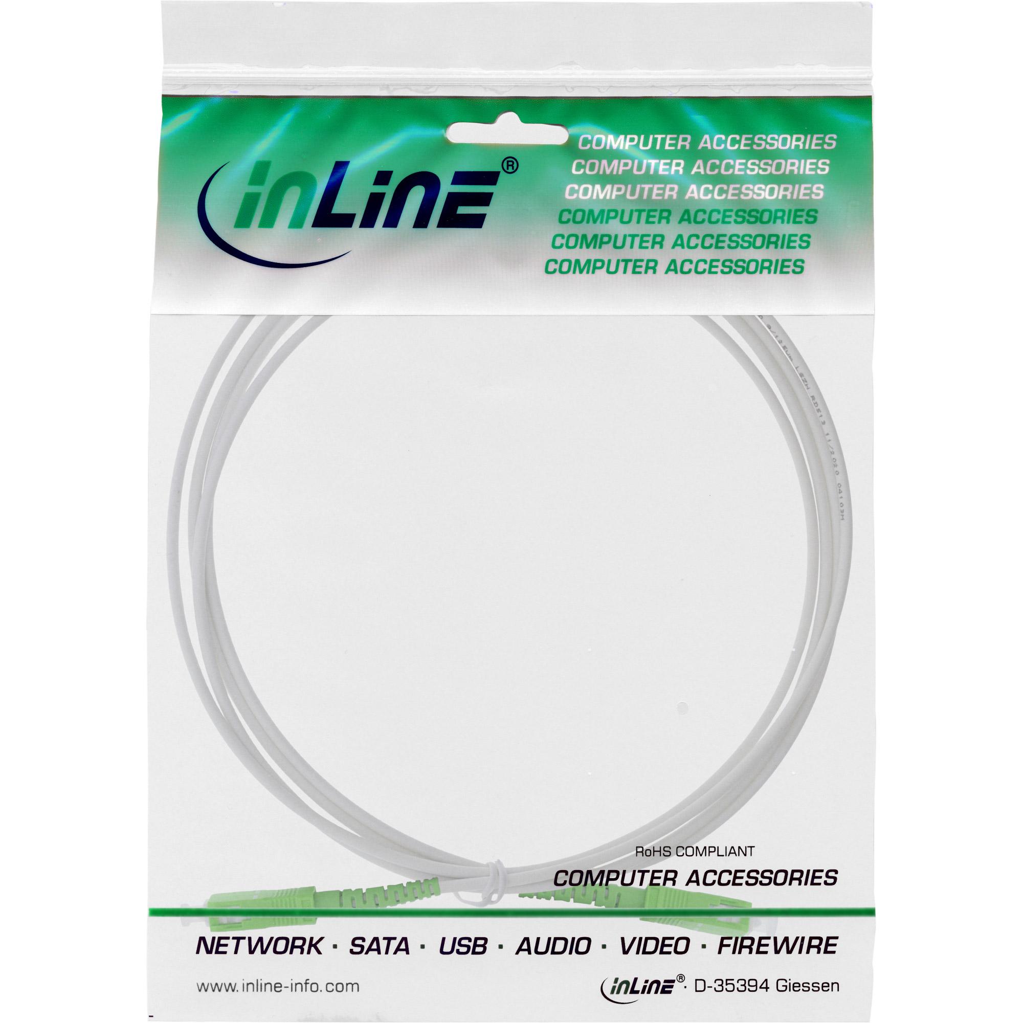 InLine Cavo FO simplex FTTH da SC/APC 8 a SC/APC 8 9/125m OS2 05m