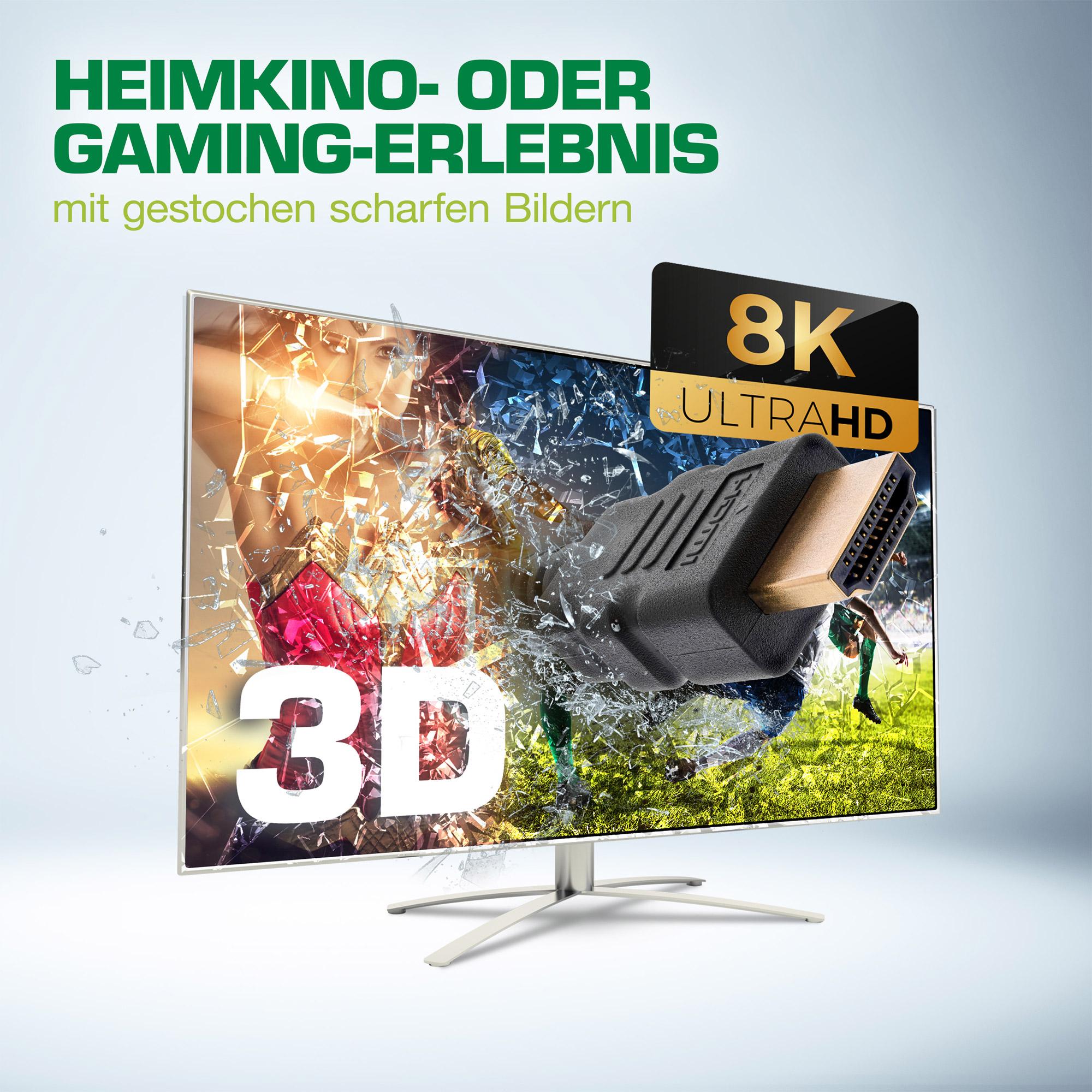 Cavo HDMI - HDMI Ultra High Speed â€‹â€‹8K4K - maschio/maschio - nero/oro - 1m