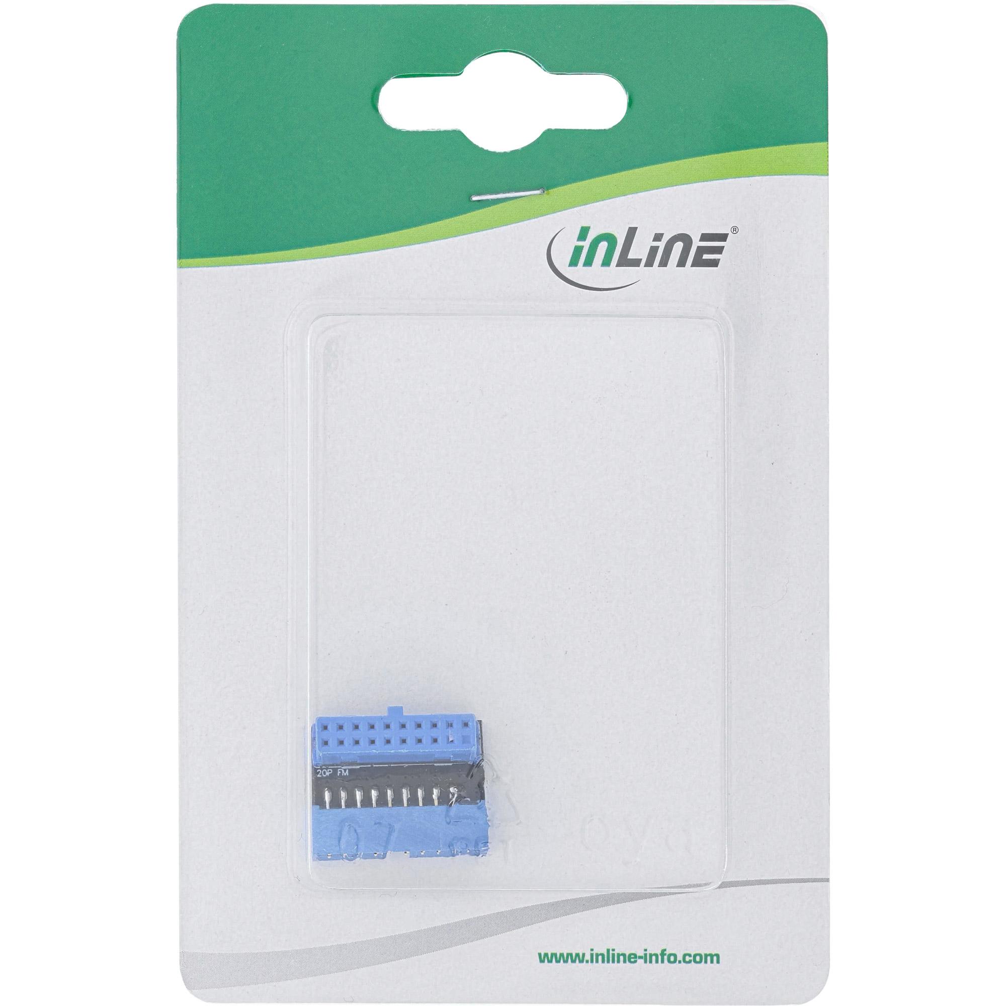 Adattatore USB 3.0 interno - presa-spina per collegamento post - angolato in alto