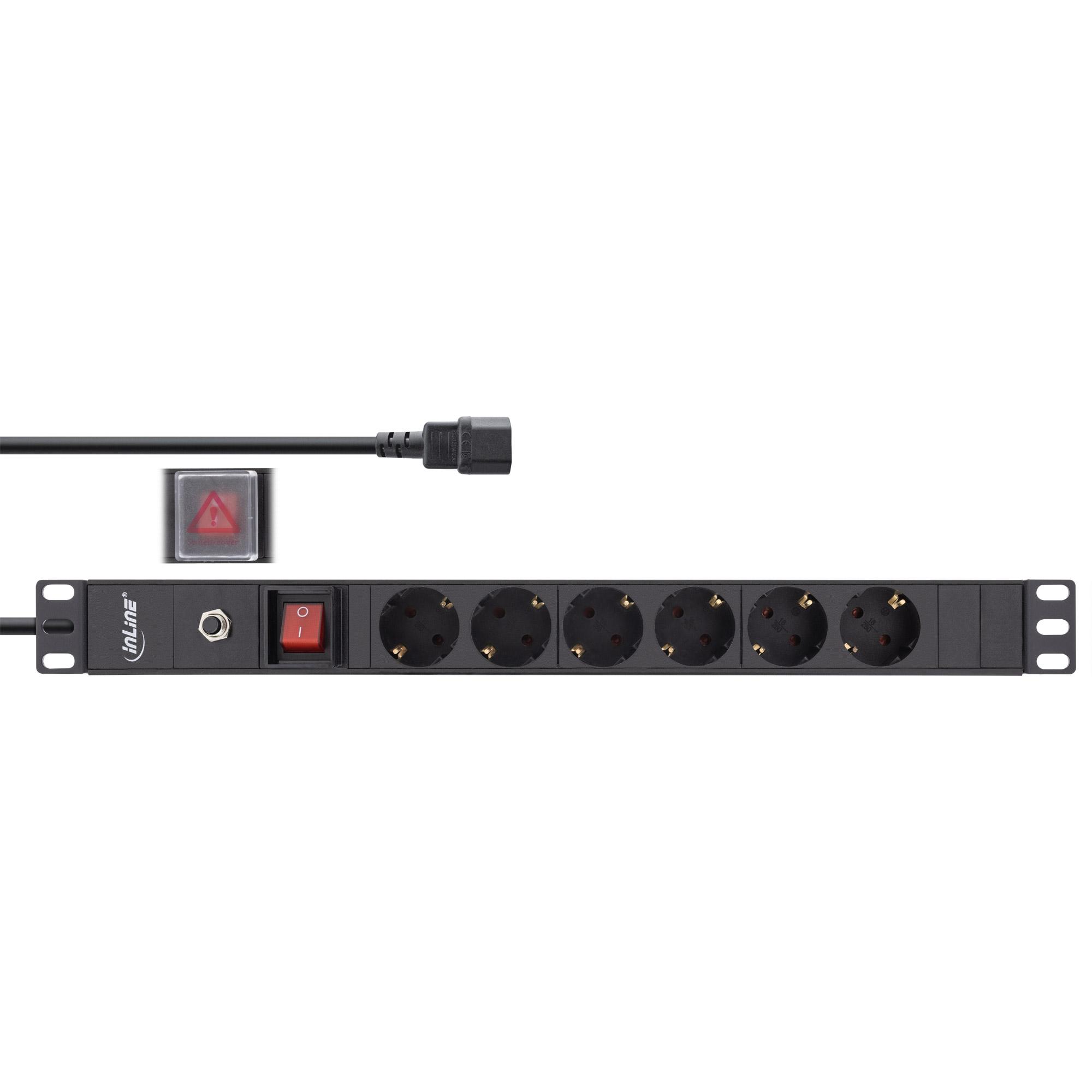 Multipresa InLine (rack - installabile) - 2500 watt - ingresso, ingresso IEC 60320 C14 - connessioni di uscita: 6 (6 x tensione)