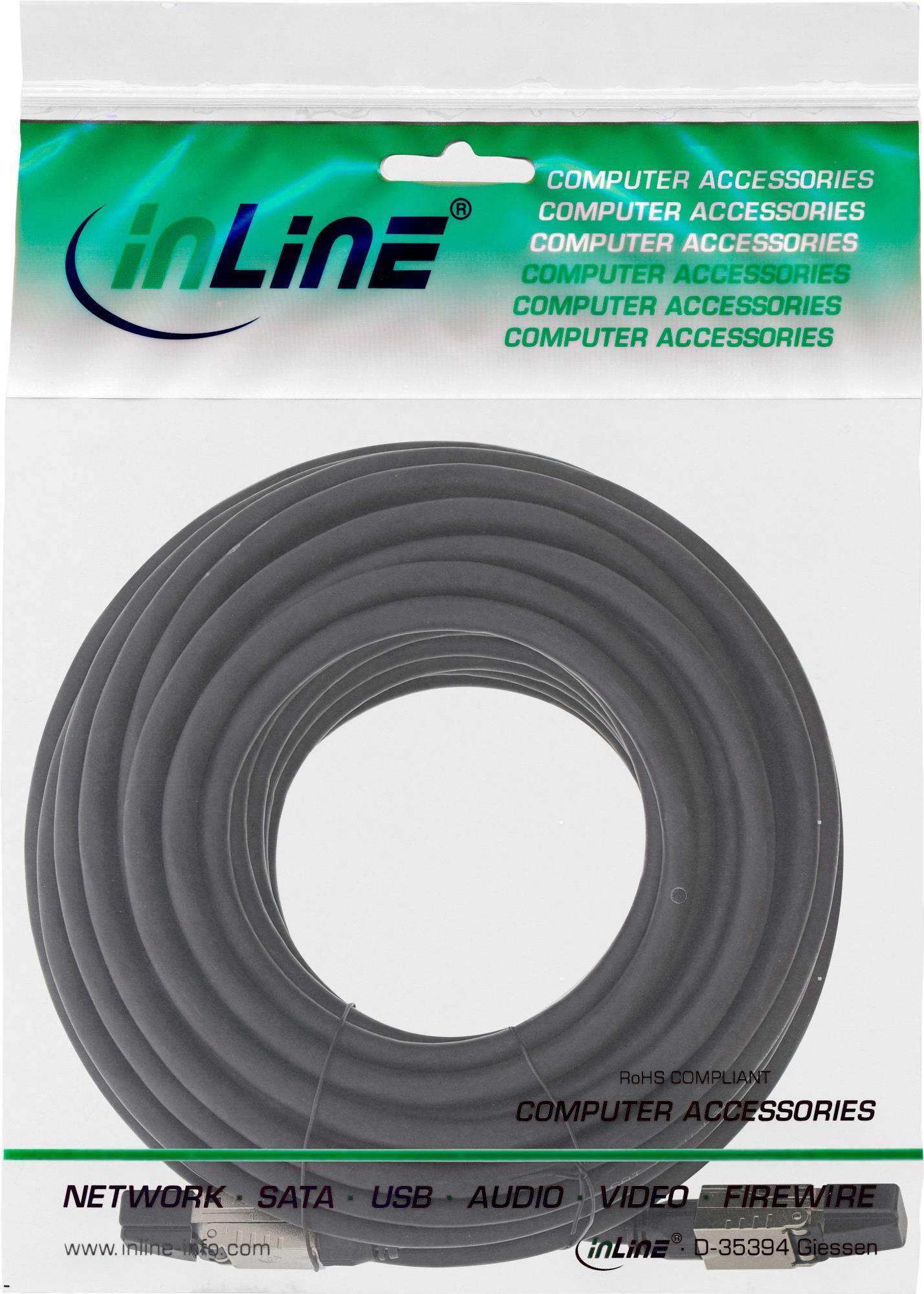 Cavo patch - U-UTP - Cat.6A - senza alogeni - rame AWG23 - nero - 20 m