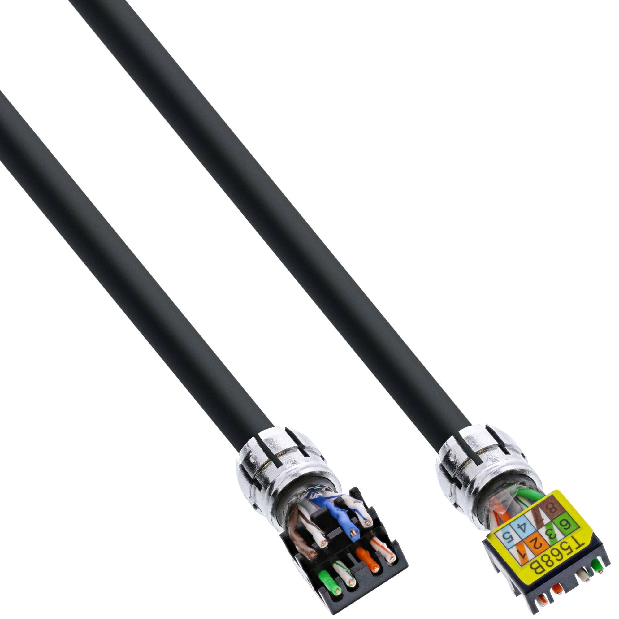 Cavo patch - U-UTP - Cat.6A - senza alogeni - rame AWG23 - nero - 30 m