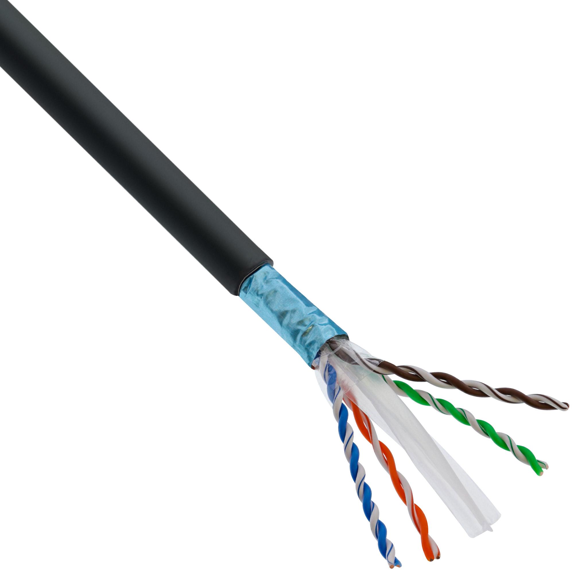 Cavo patch - U-UTP - Cat.6A - senza alogeni - rame AWG23 - nero - 40 m