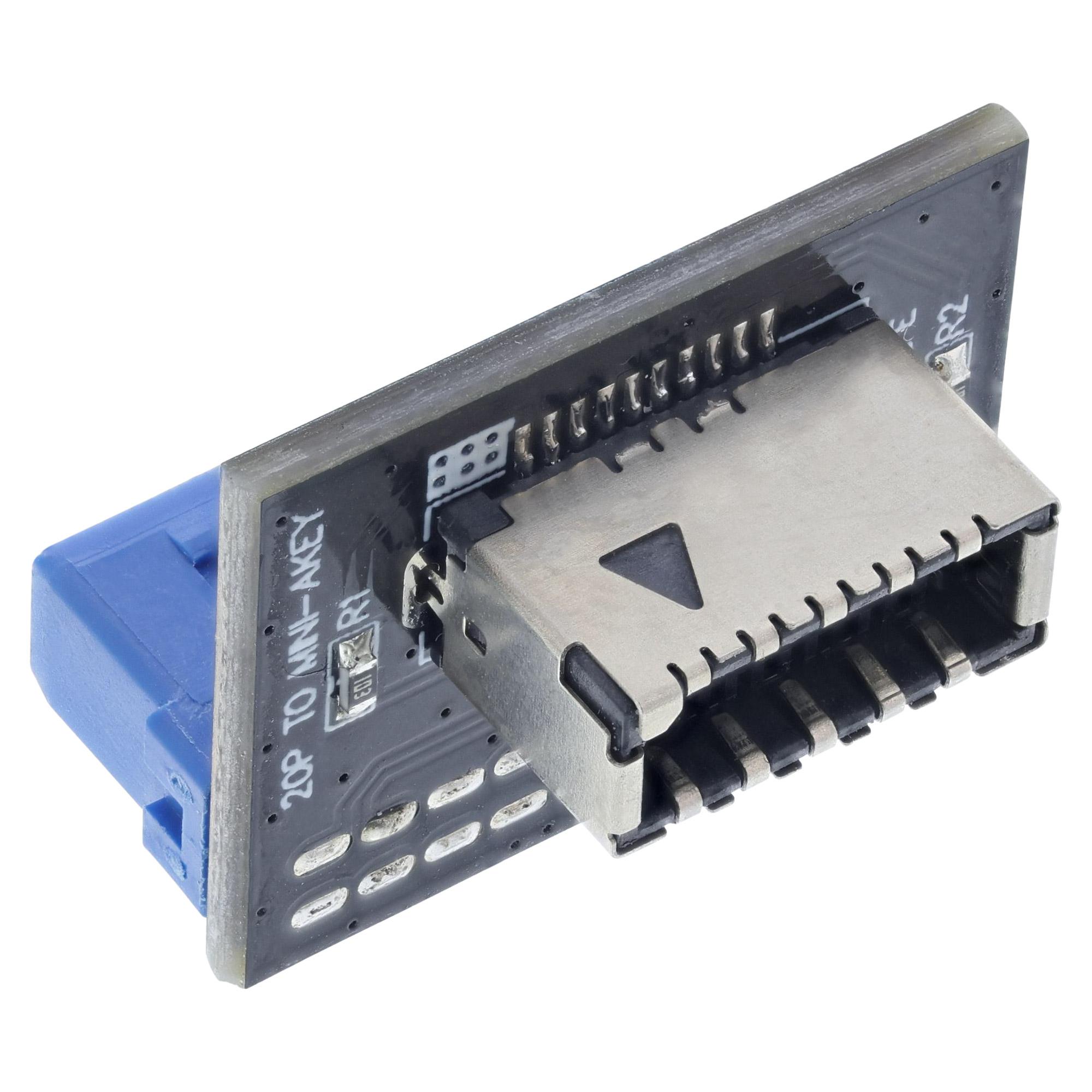 Pannello frontale da USB 3.0 a USB 3.1 Adattatore Key-A interno dritto