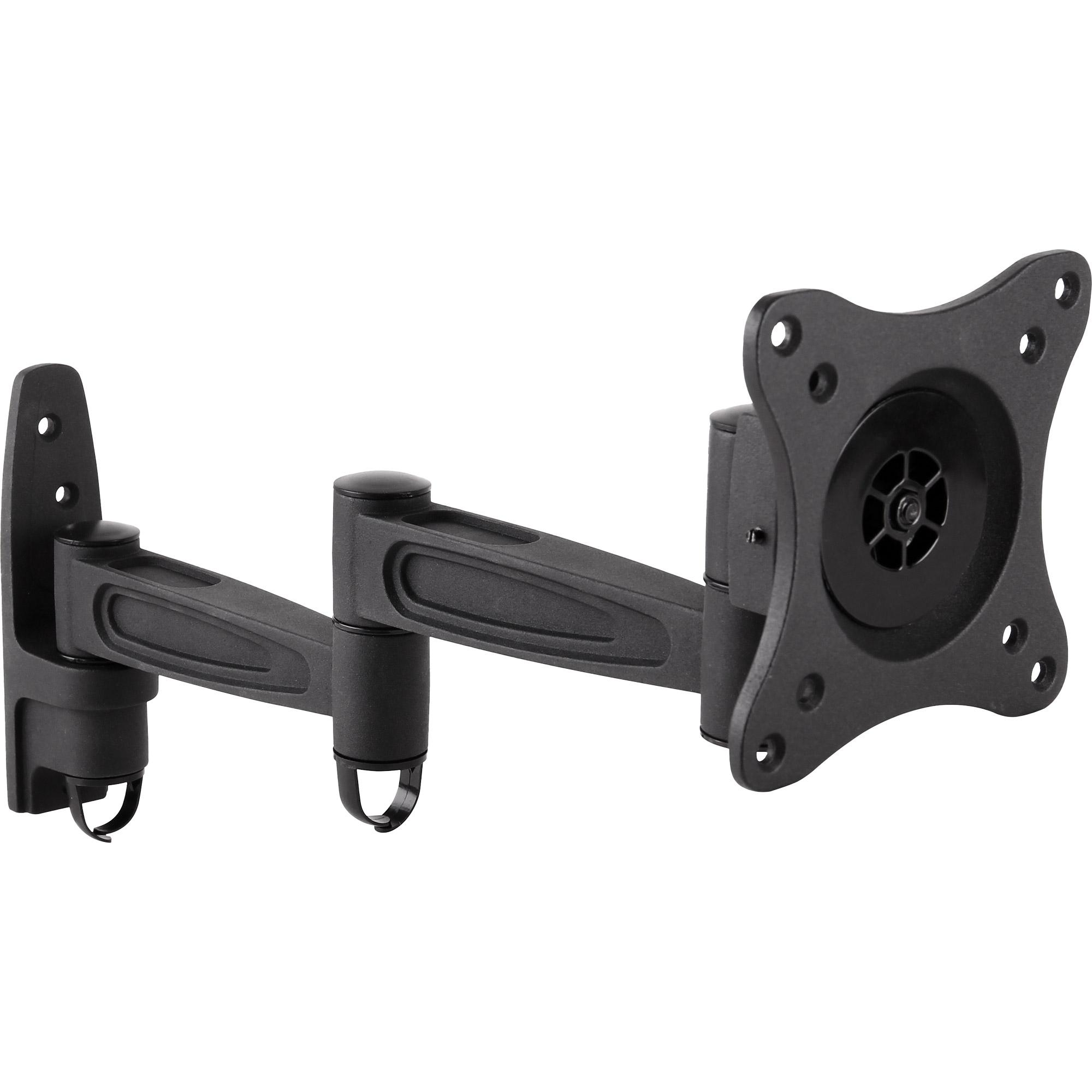 InLine - Kit di montaggio (montaggio a parete) - per display LCD (braccio regolabile) - alluminio - nero - dimensioni dello sch