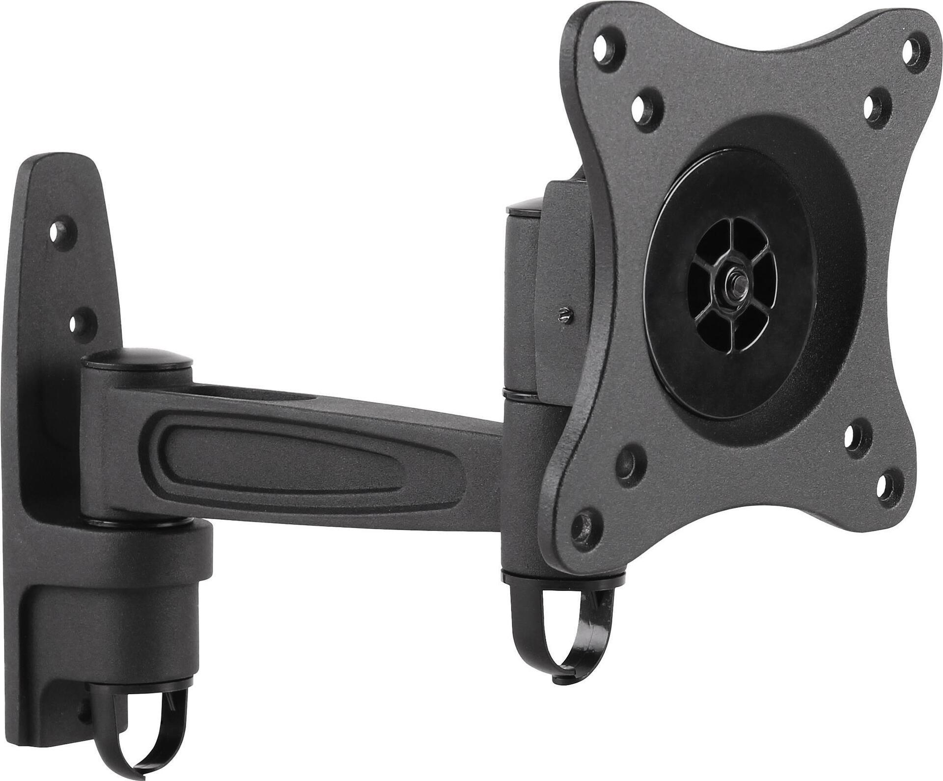InLine - kit di montaggio (montaggio a parete braccio articolato) - per display LCD - alluminio - nero - dimensioni dello scher