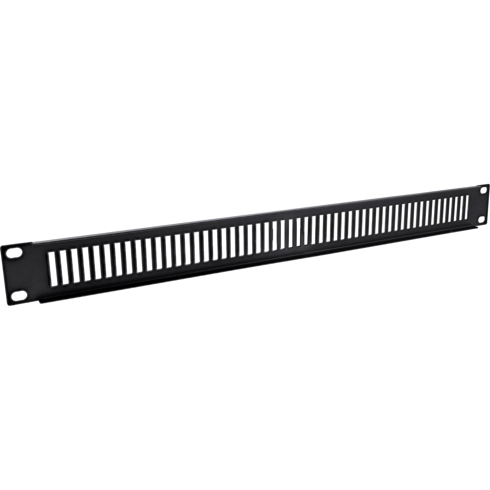 InLine 19" piastra cieca perforata 1U RAL 9005 nero