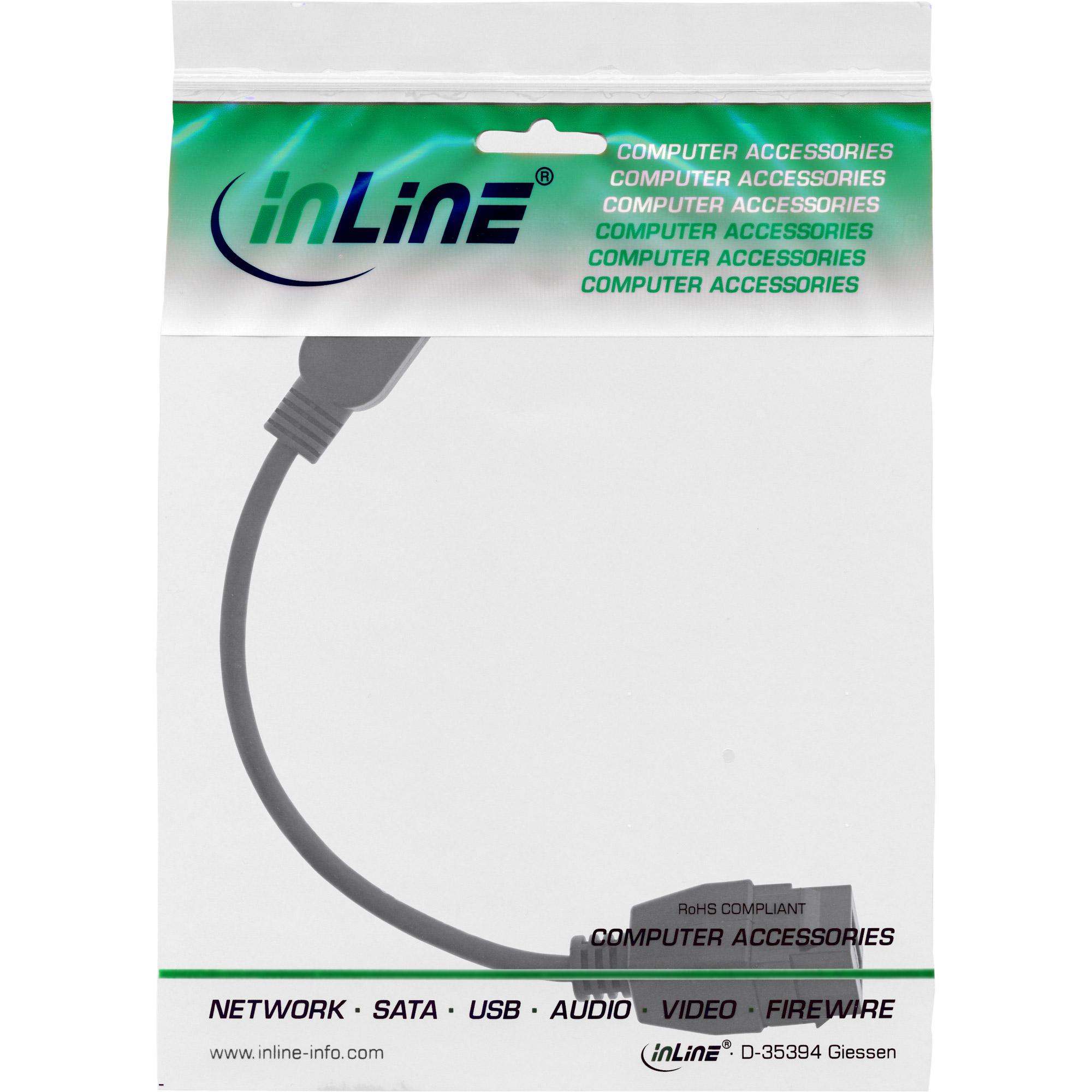 Cavo adattatore USB 3.2 Gen1 - USB A maschio - Keystone femmina - 0,2 m