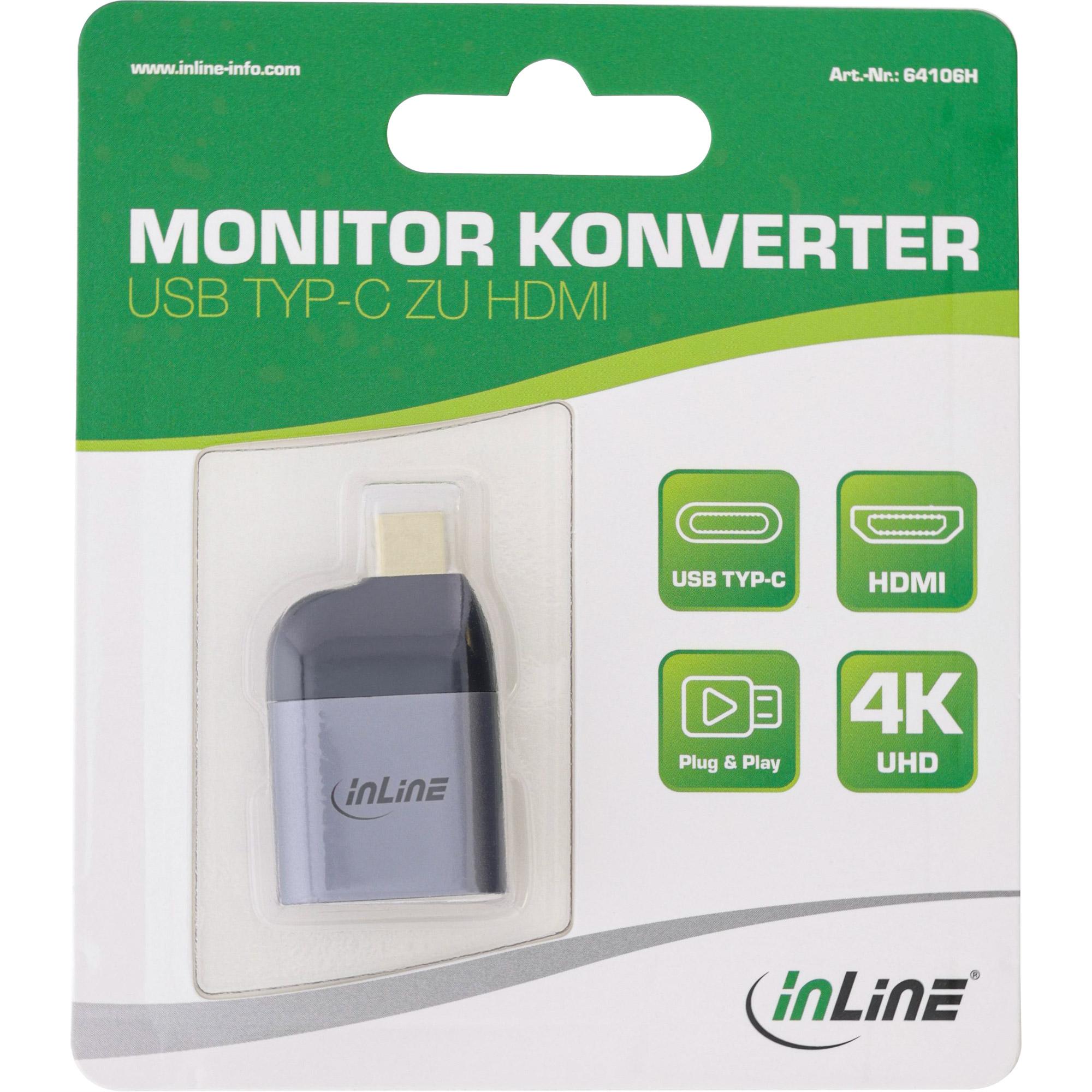 Convertitore display USB: spina USB-C su presa HDMI 4K60Hz