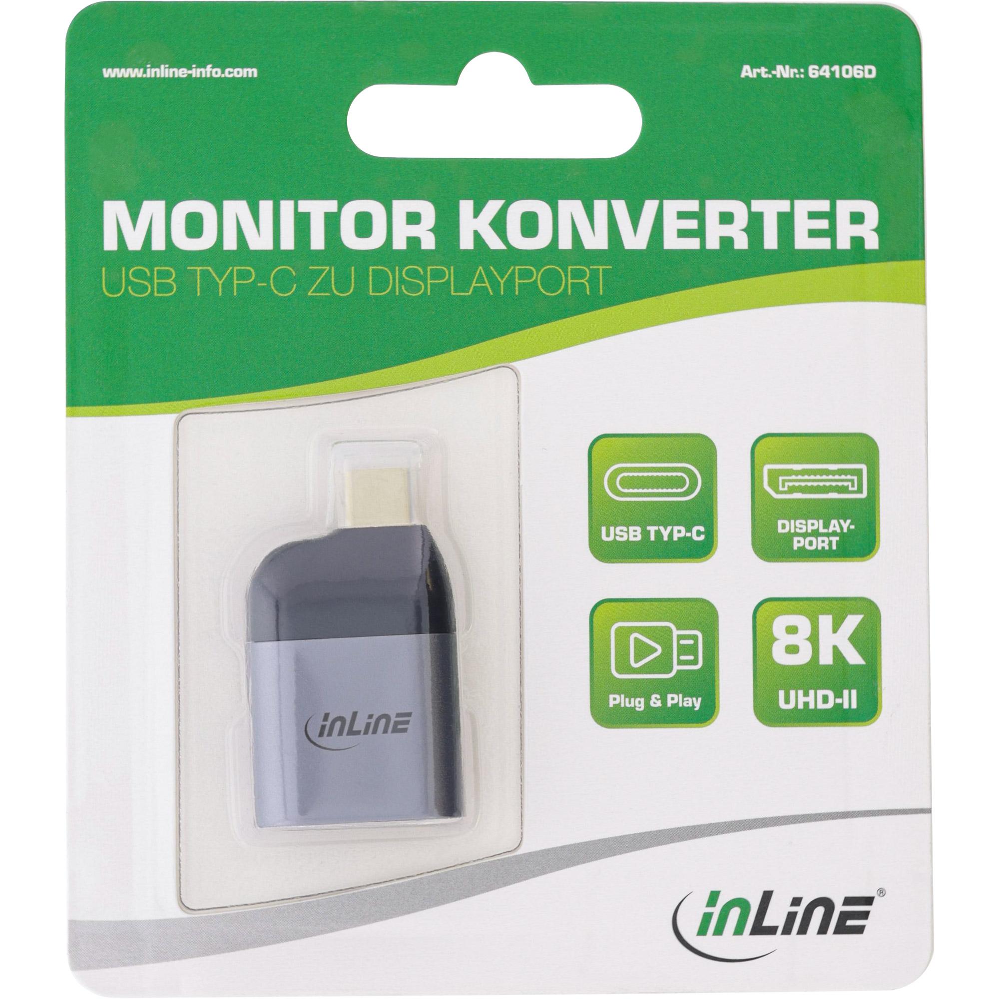 Convertitore display USB: USB-C maschio a DisplayPort femmina 8K60Hz