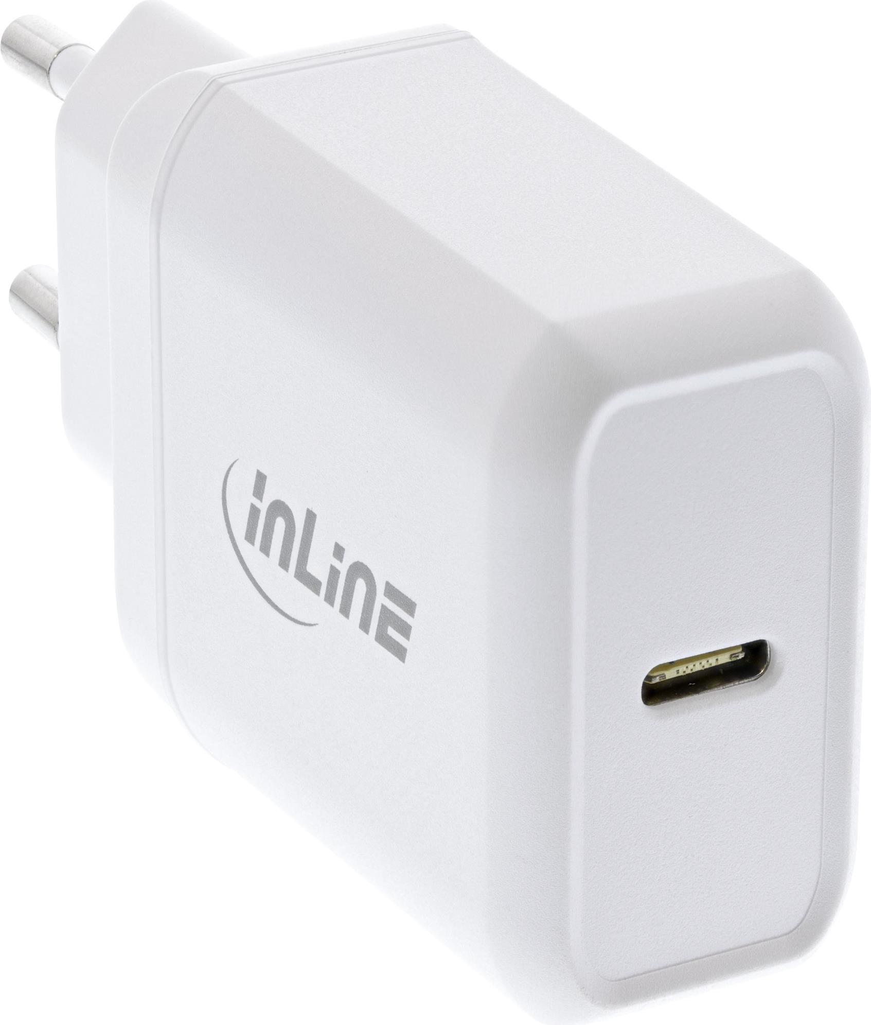 Alimentatore caricabatterie USB PD singolo USB-C - Power Delivery - 25W - bianco