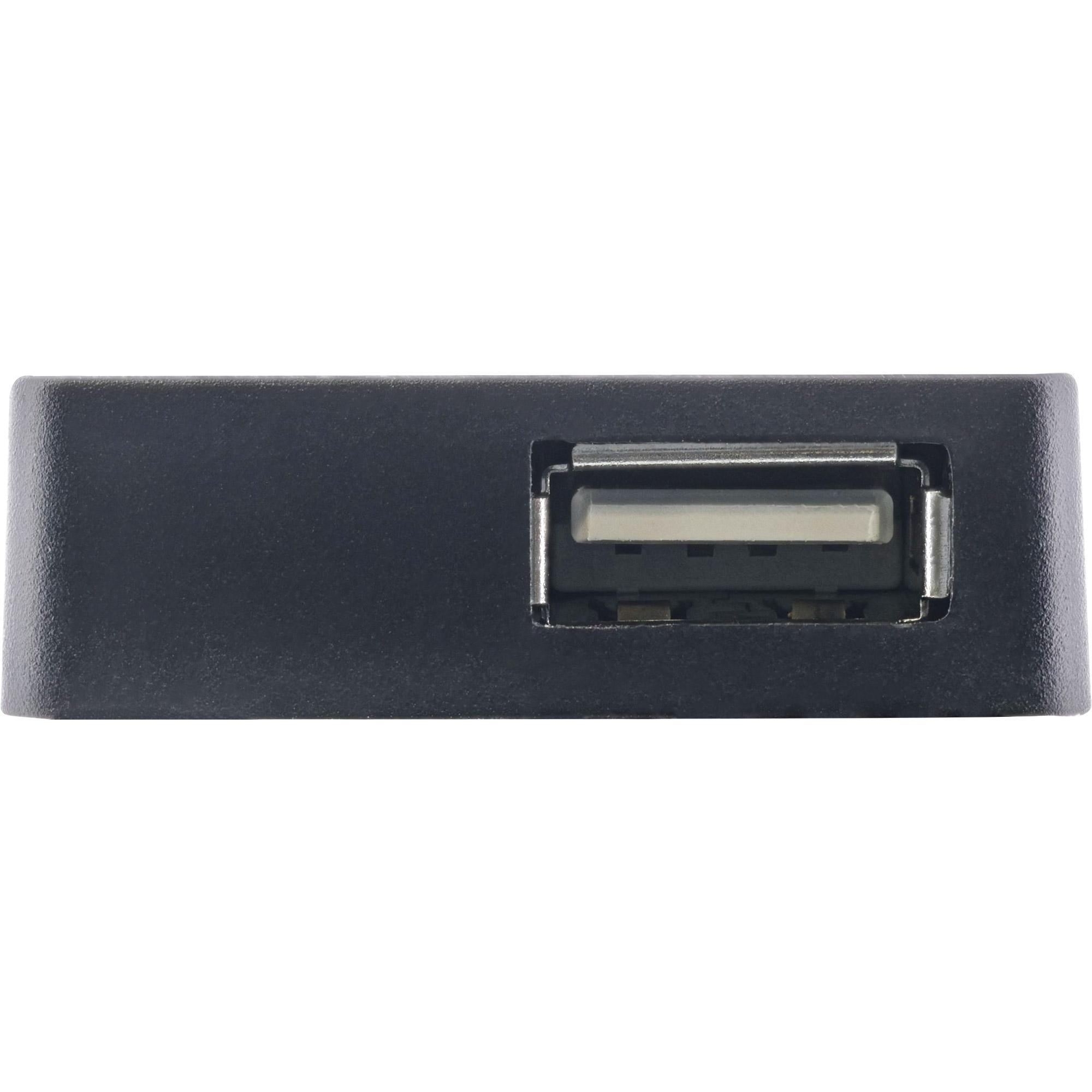 InLine Hub a 4 porte USB 2.0 maschio da tipo A a 4x femmina tipo A nero 30cm
