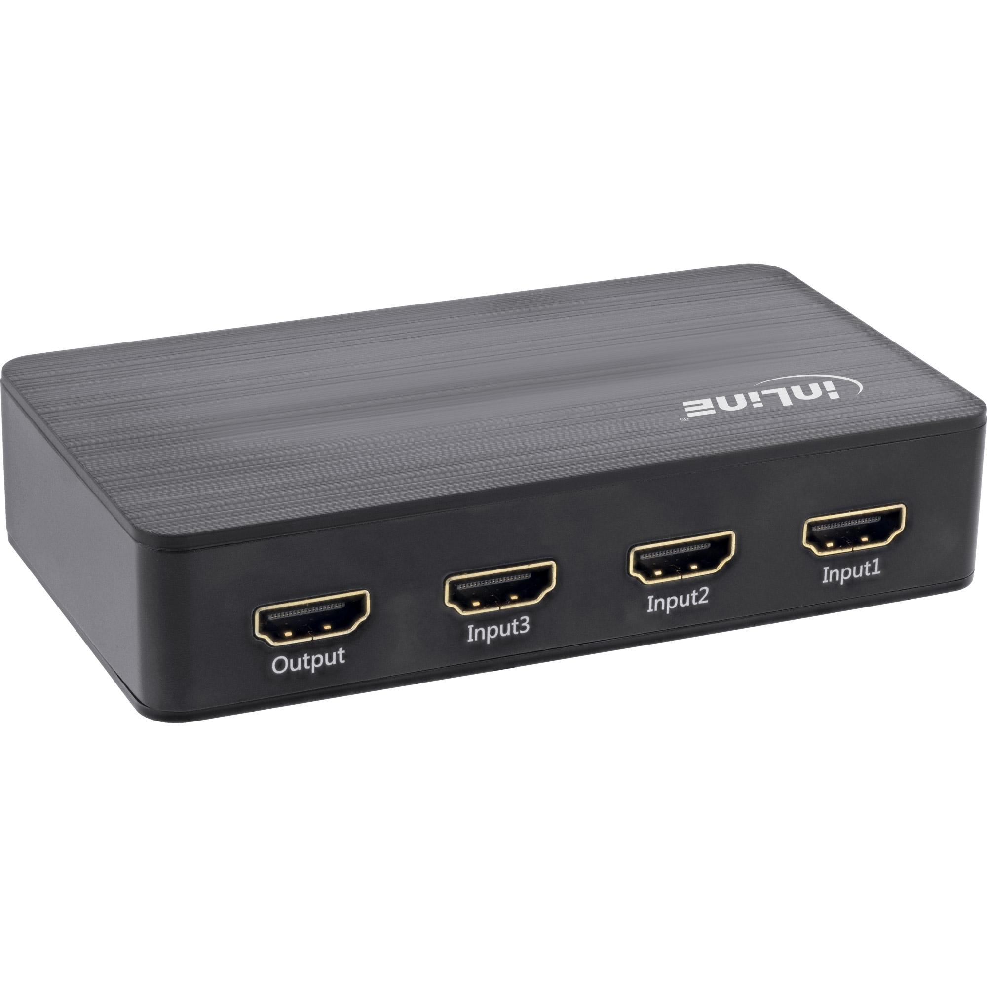 InLine Switch HDMI 3 porte 4K2K a 60 Hz HDCP 2.2