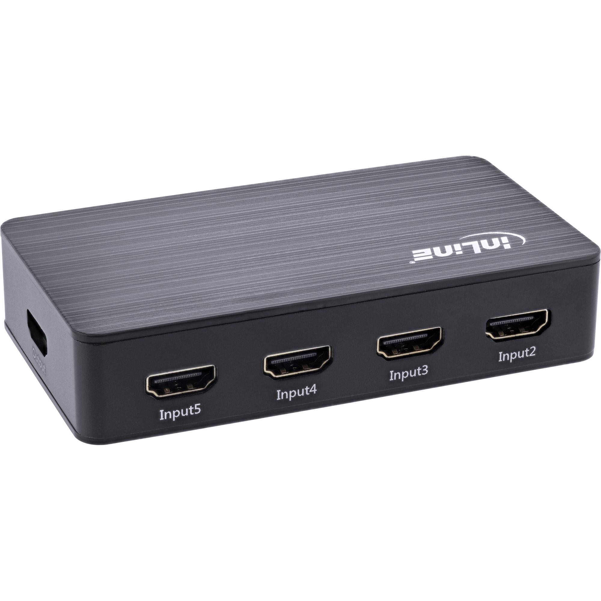 InLine Switch HDMI 5 porte 4K2K a 60 Hz HDCP 2.2