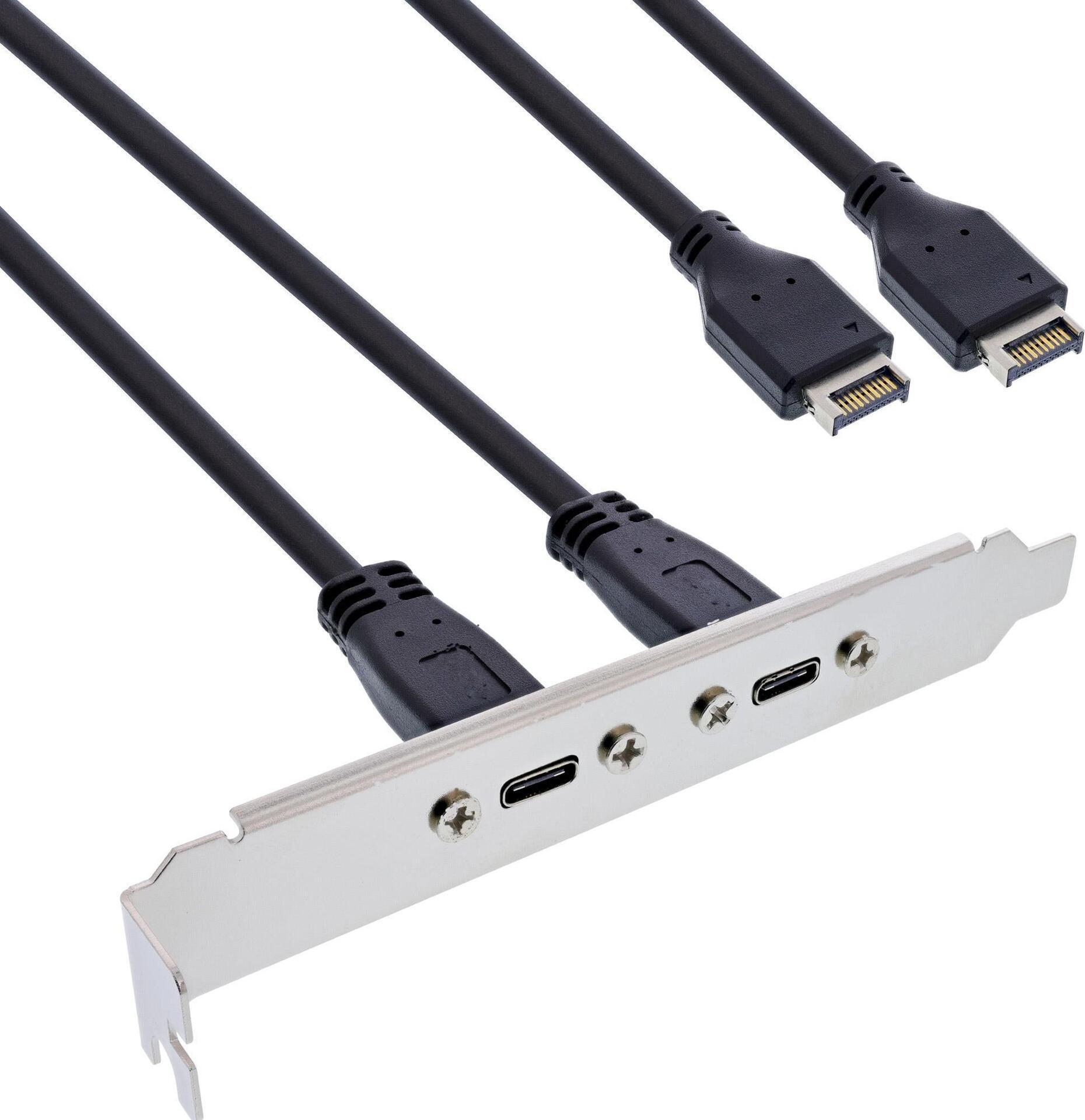 Staffa per slot 2x USB-C a...