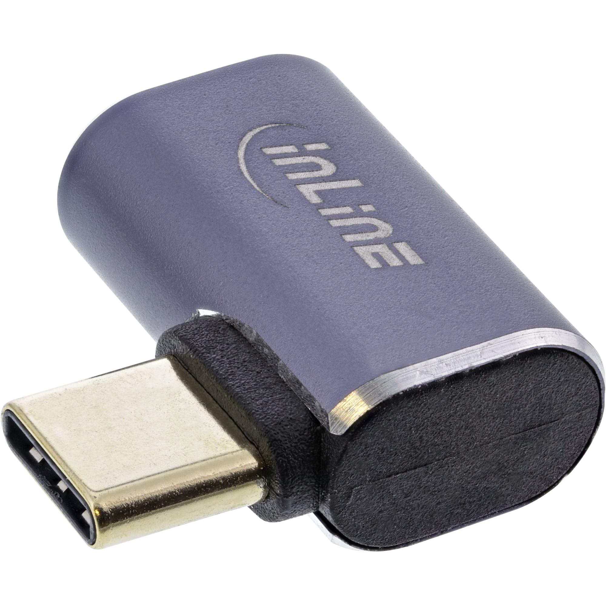 Adattatore USB4 - presa USB-C angolata destra-sinistra - alluminio