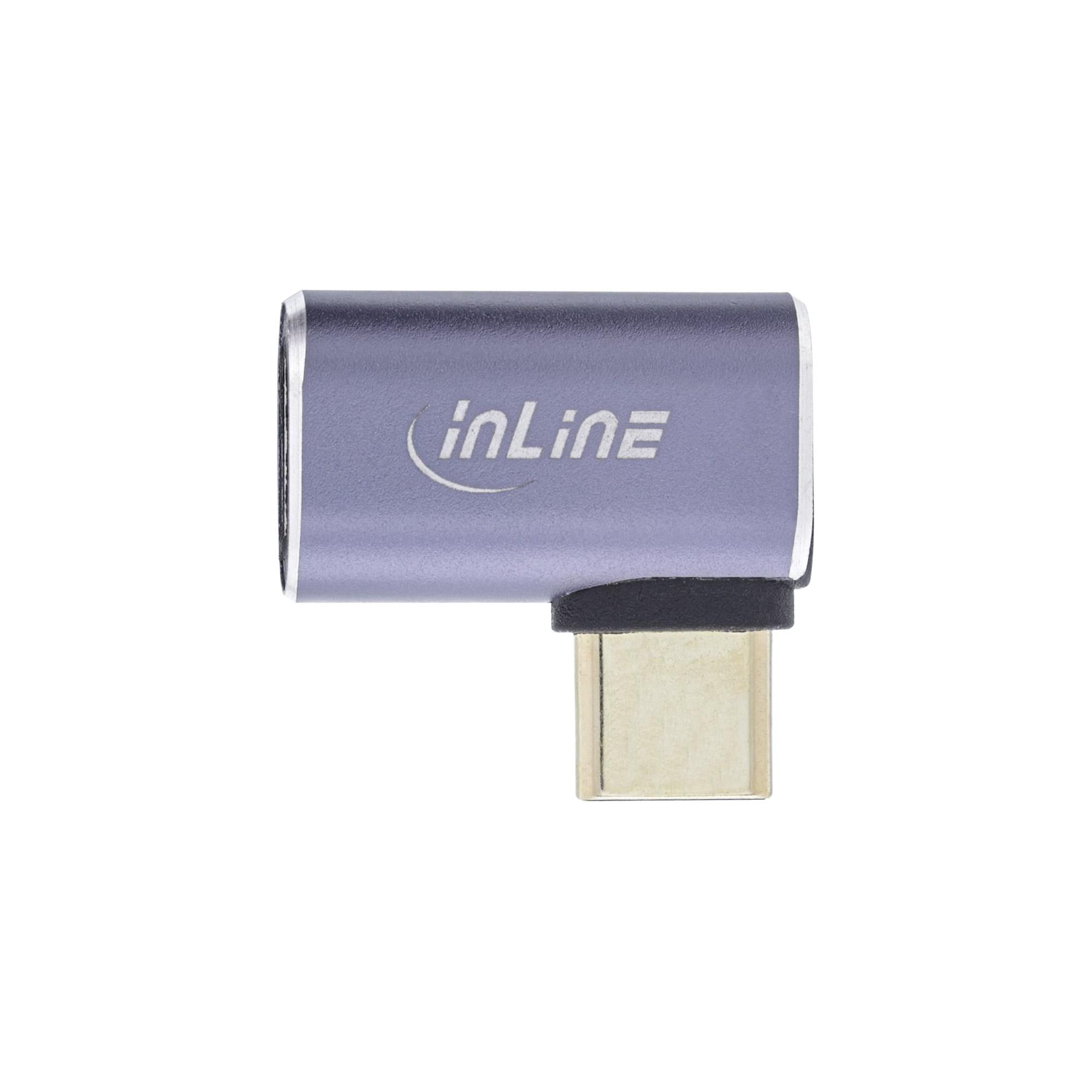 Adattatore USB4 - presa USB-C angolata destra-sinistra - alluminio