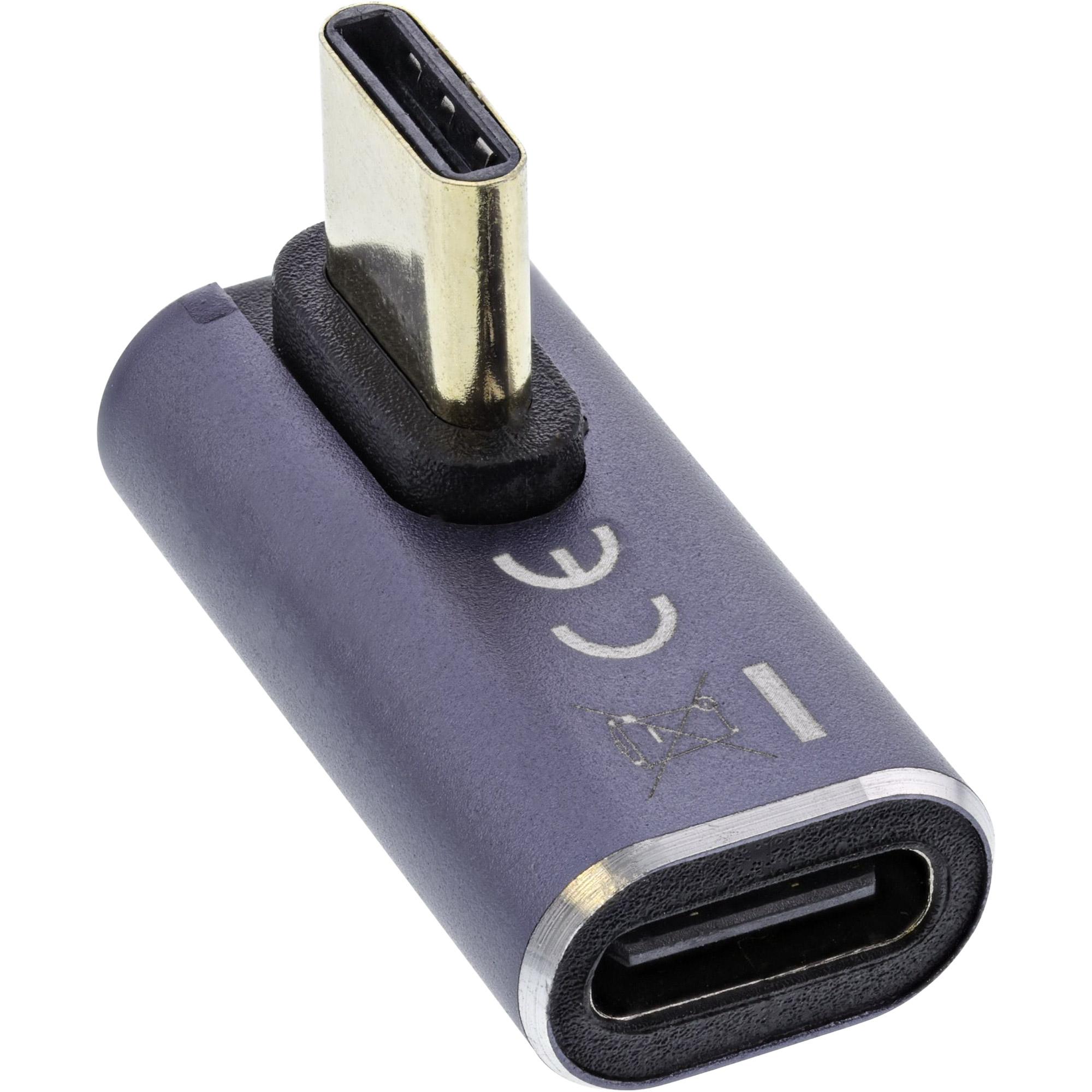 Adattatore USB4 - Presa USB-C verticale angolata destra-sinistra