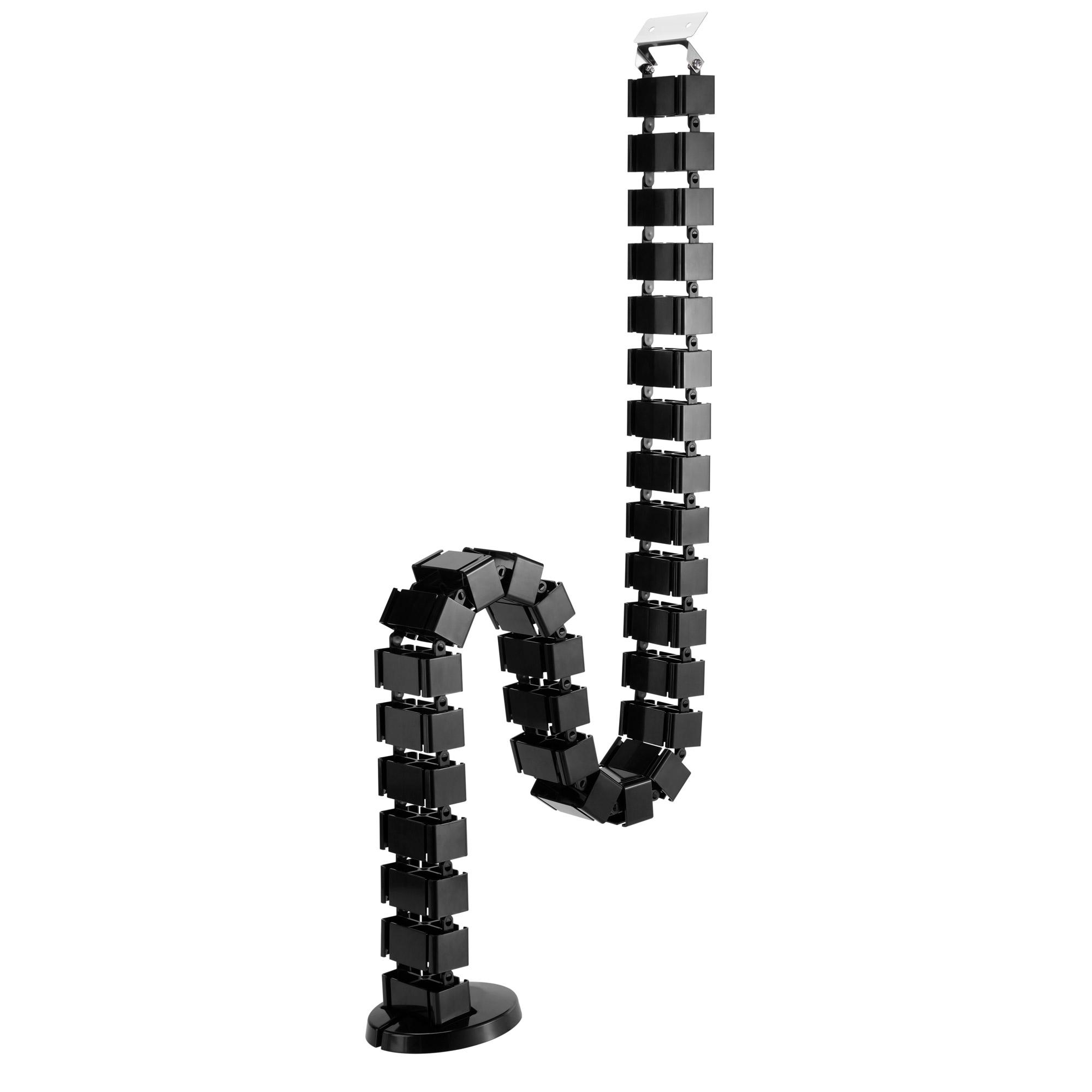 InLine Canalina flessibile per tavoli regolabili in altezza 4 camere nero
