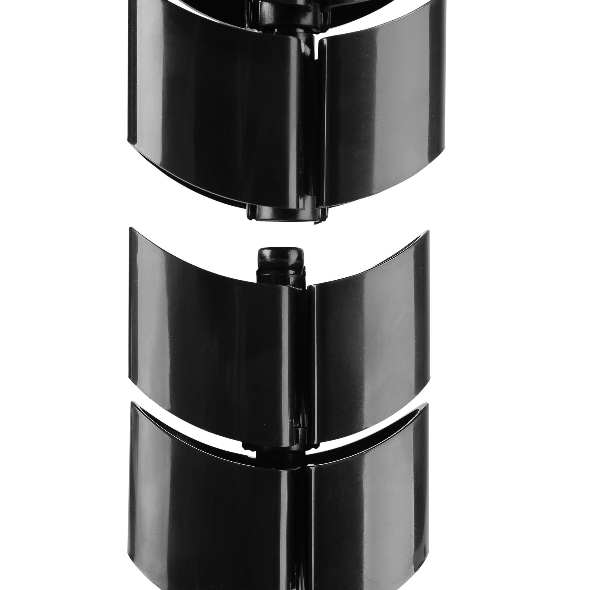 In linea - condotto del cavo (verticale) - flessibile 2 camere - può essere assemblato nella tabella - nero (59997a)