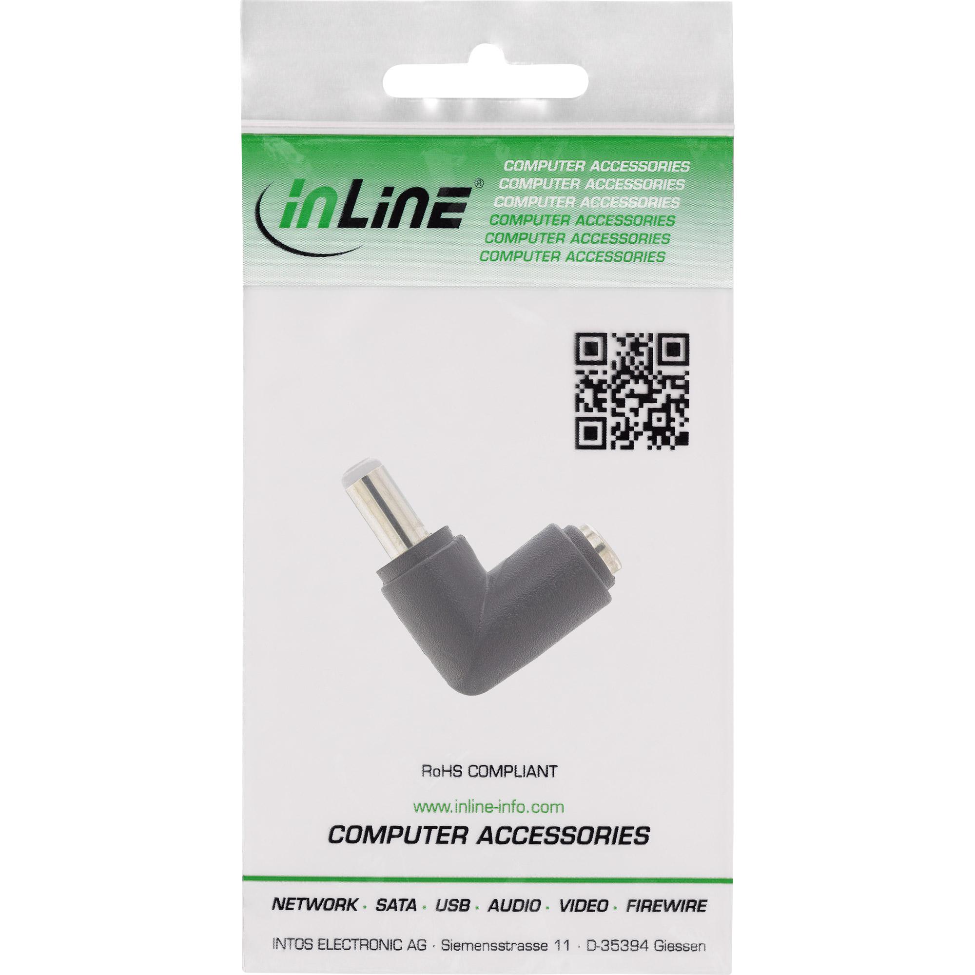 InLine DC Adapter 5.5x2.5mm DC Plug male/female angled