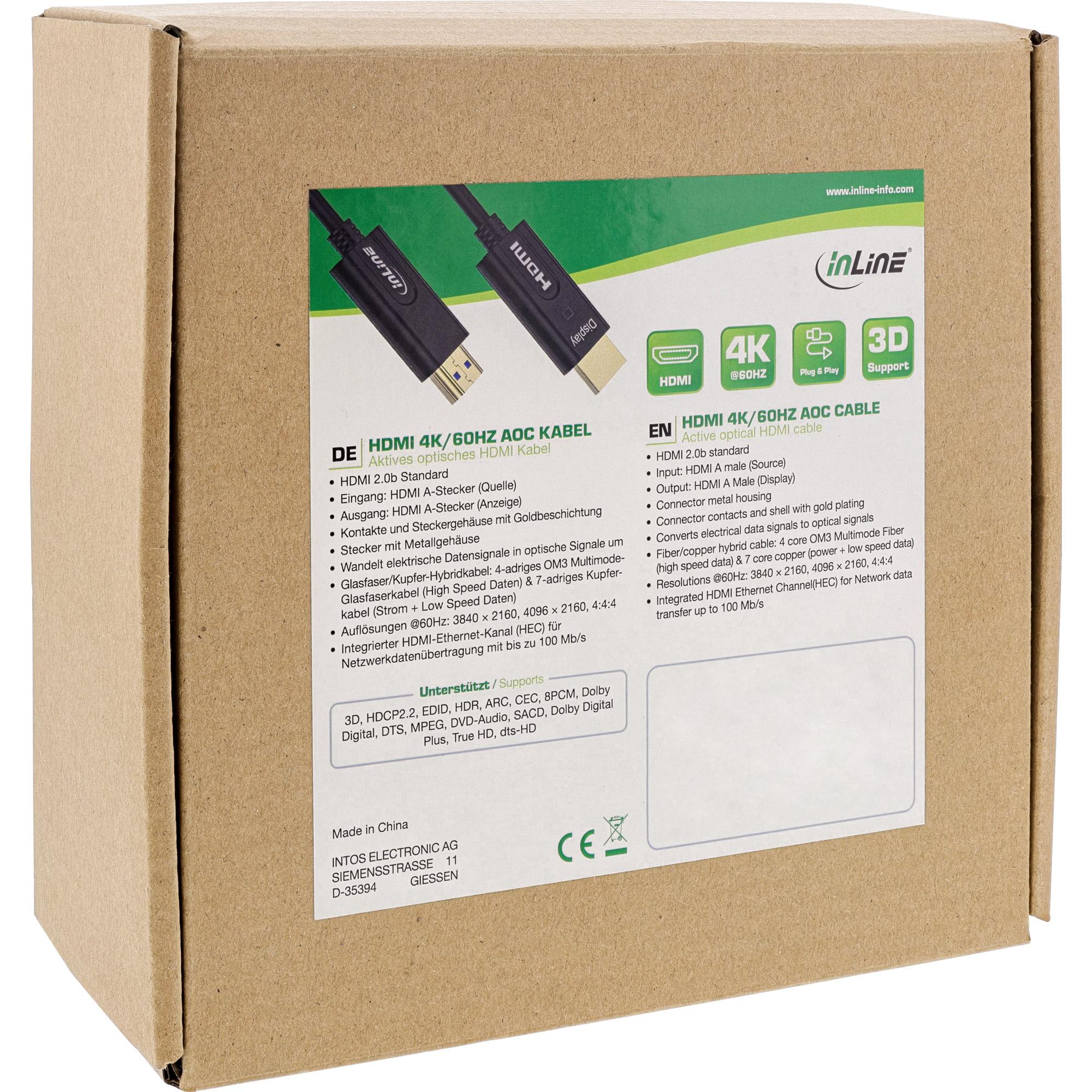 Cavo HDMI AOC HDMI ad alta velocitÃ  con Ethernet 4K-60Hz plug-plug 100 m