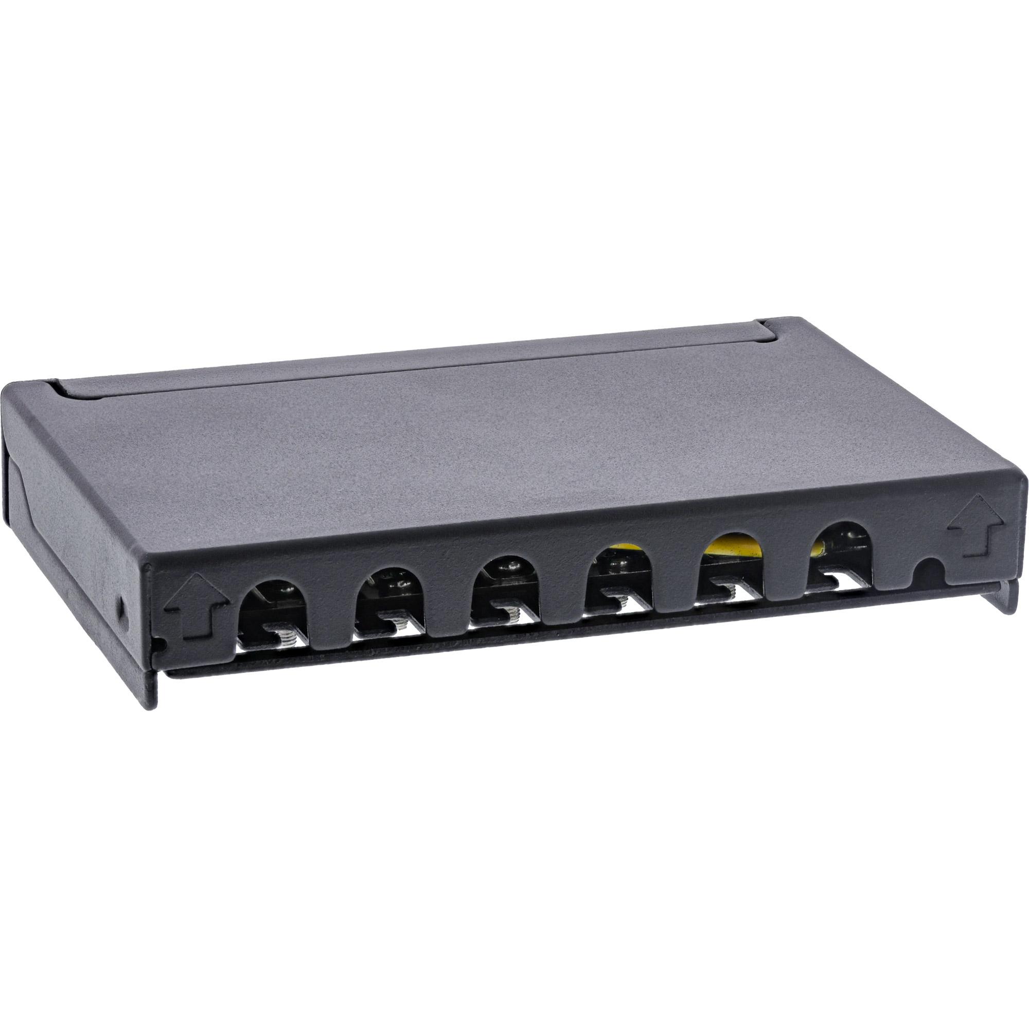 InLine Patch panel Cat.6A 0.5U a 6 vie da tavolo nero