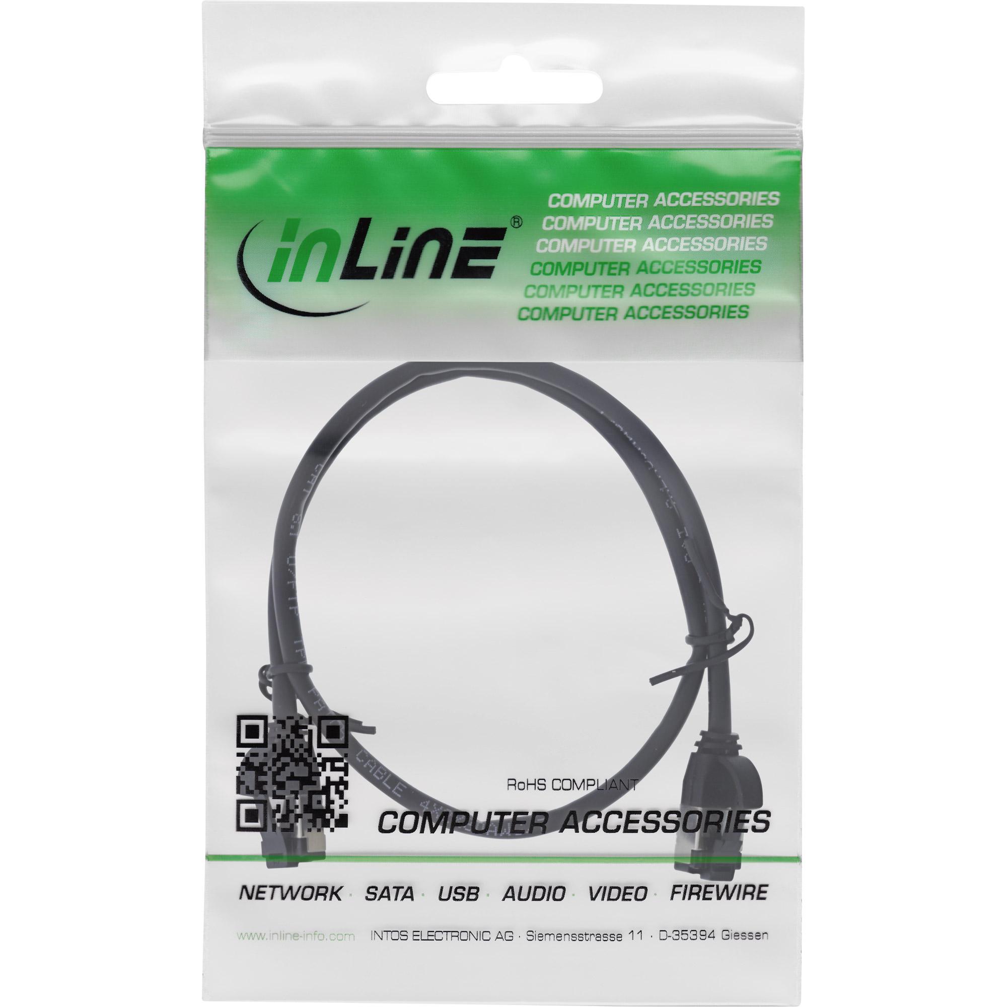 Cavo patch slim - U-FTP - Cat.8.1 - TPE senza alogeni - nero - 1m