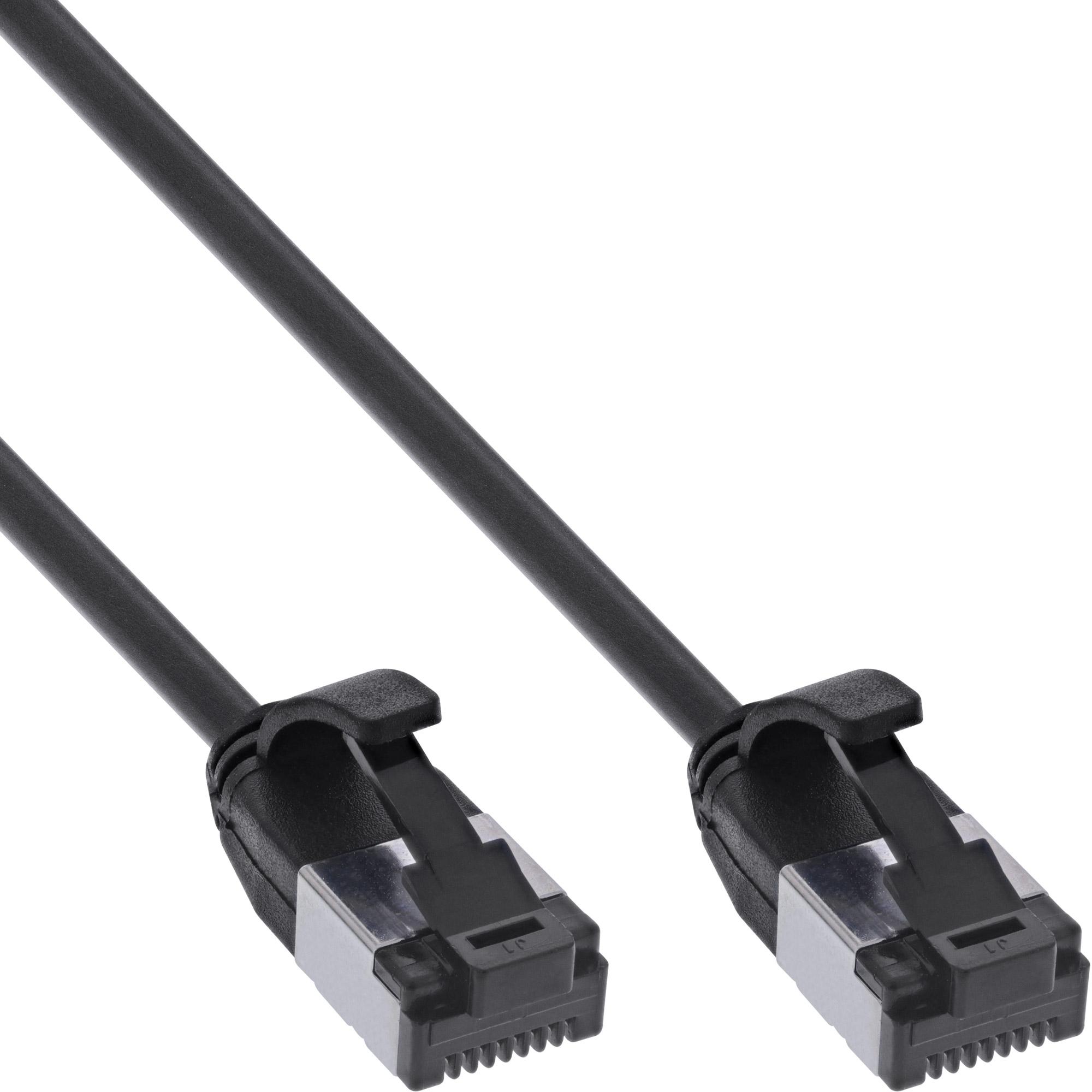InLine Cavo patch sottile U/FTP Cat.8.1 TPE senza alogeni nero 15m