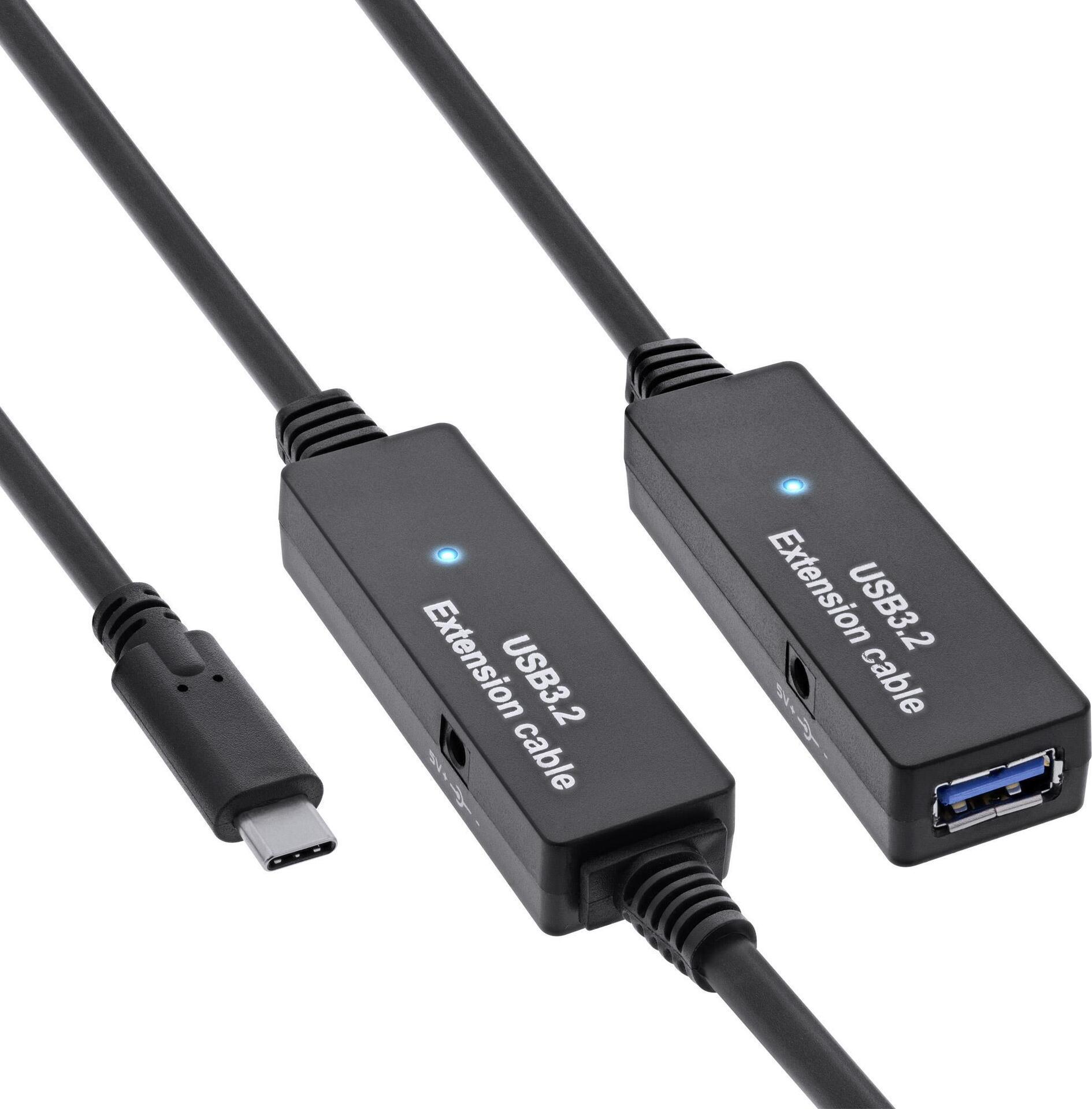 Estensione attiva USB 3.2 Gen.1 - Da spina USB-C a presa USB-A - 10 m