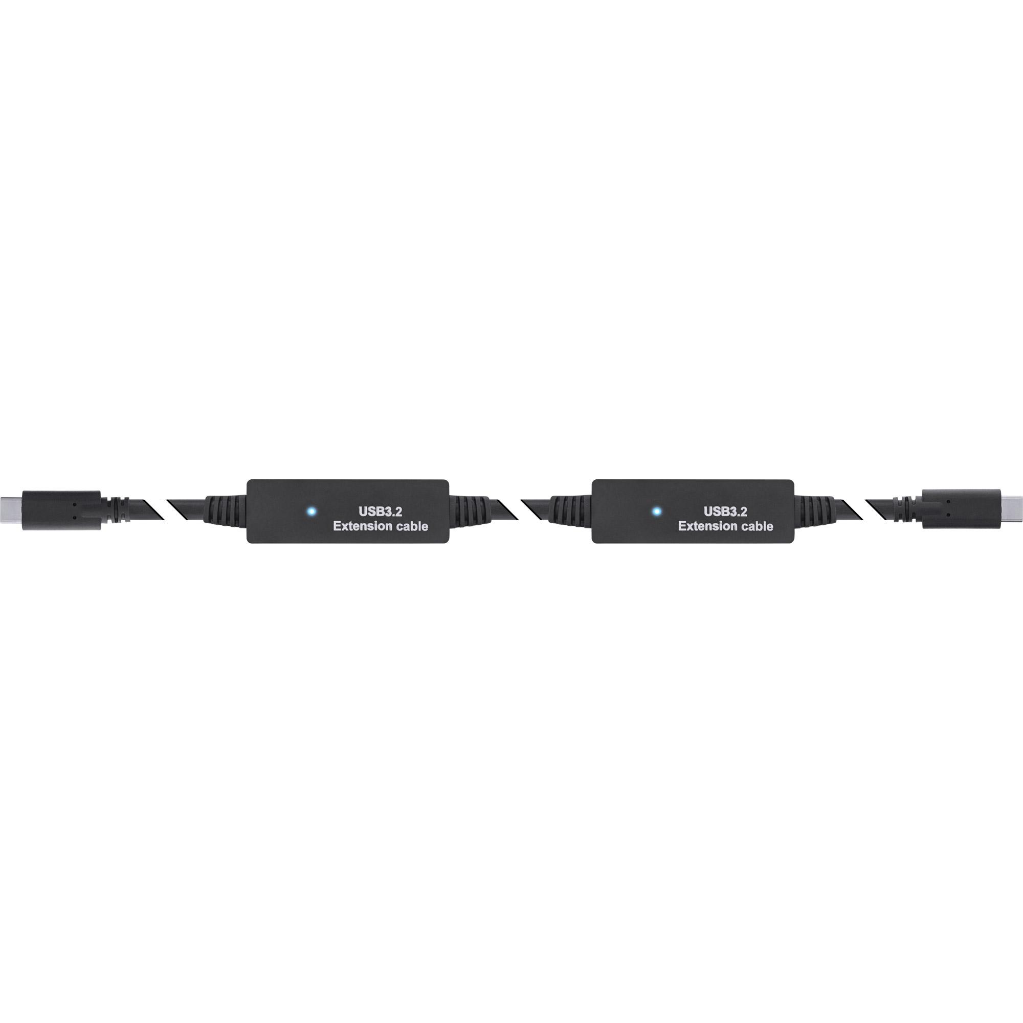 Cavo attivo USB 3.2 Gen.1 - Da spina USB-C a spina USB-C - nero - 15 m