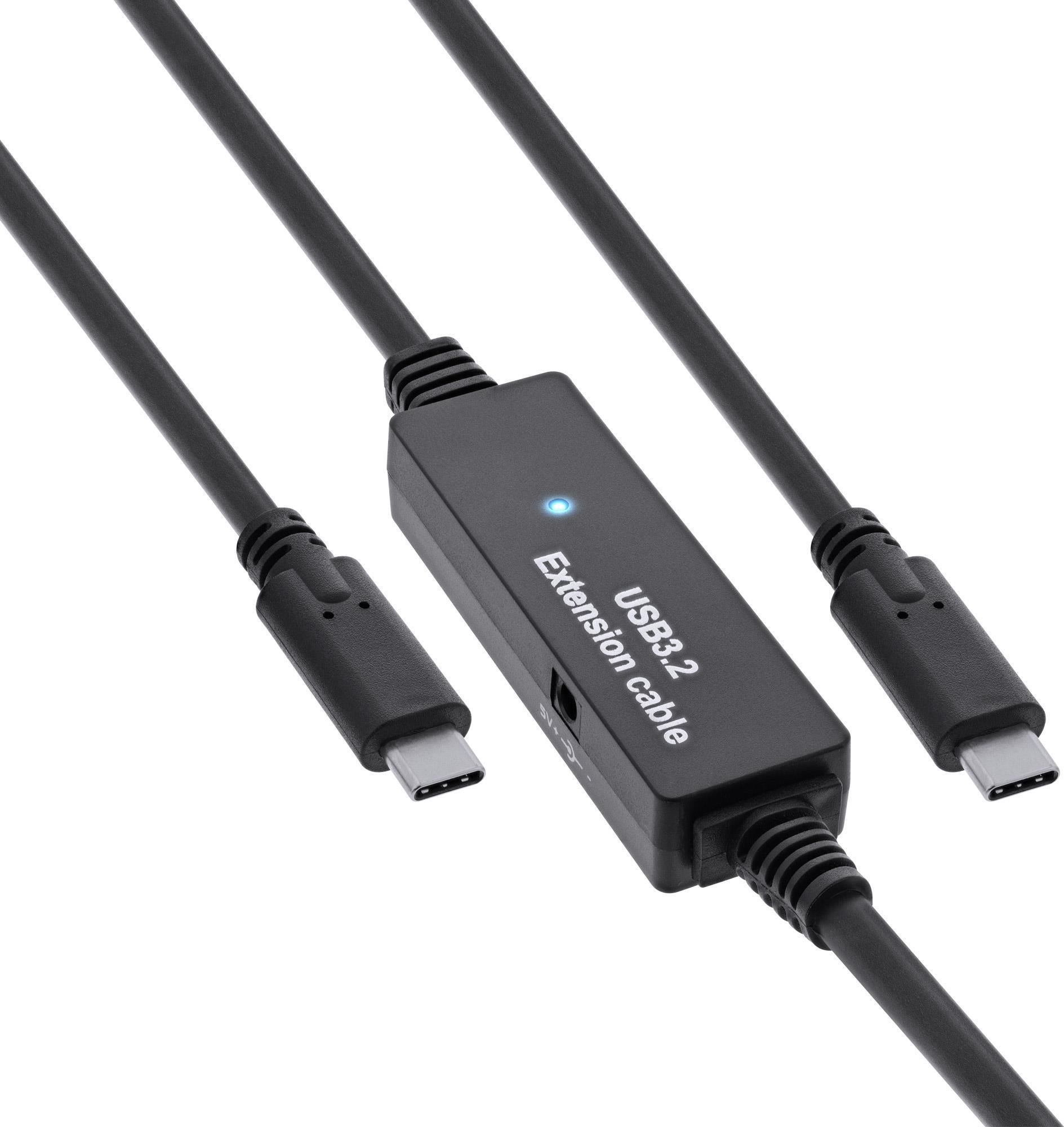 Cavo attivo USB 3.2 Gen.1 - Da spina USB-C a spina USB-C - nero - 15 m