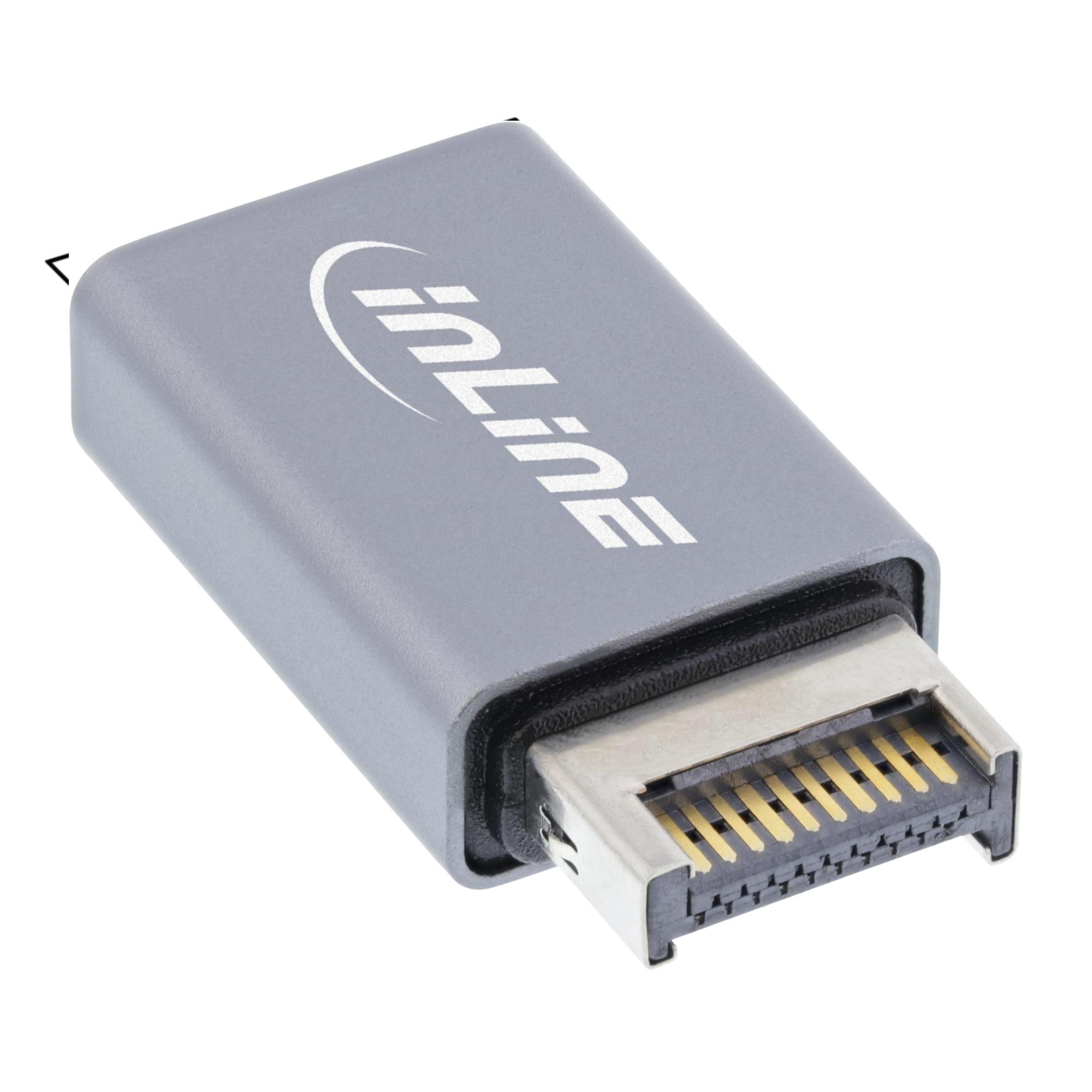 Adattatore USB 3.2: connettore USB-E interno sul pannello frontale alla presa USB-A