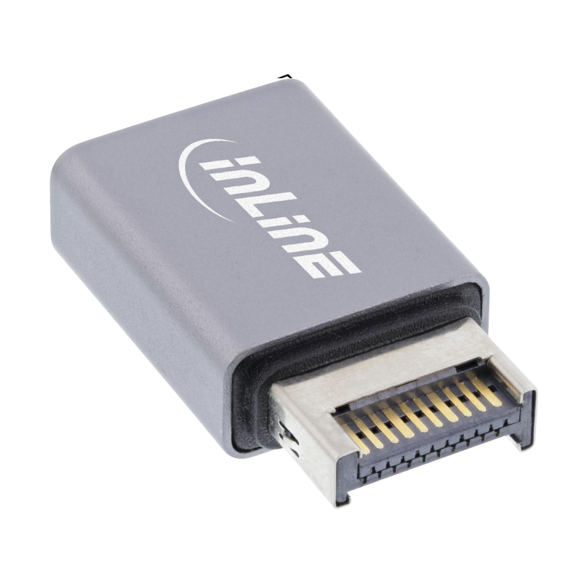 Adattatore USB 3.2: connettore USB-E interno sul pannello frontale alla presa USB-C