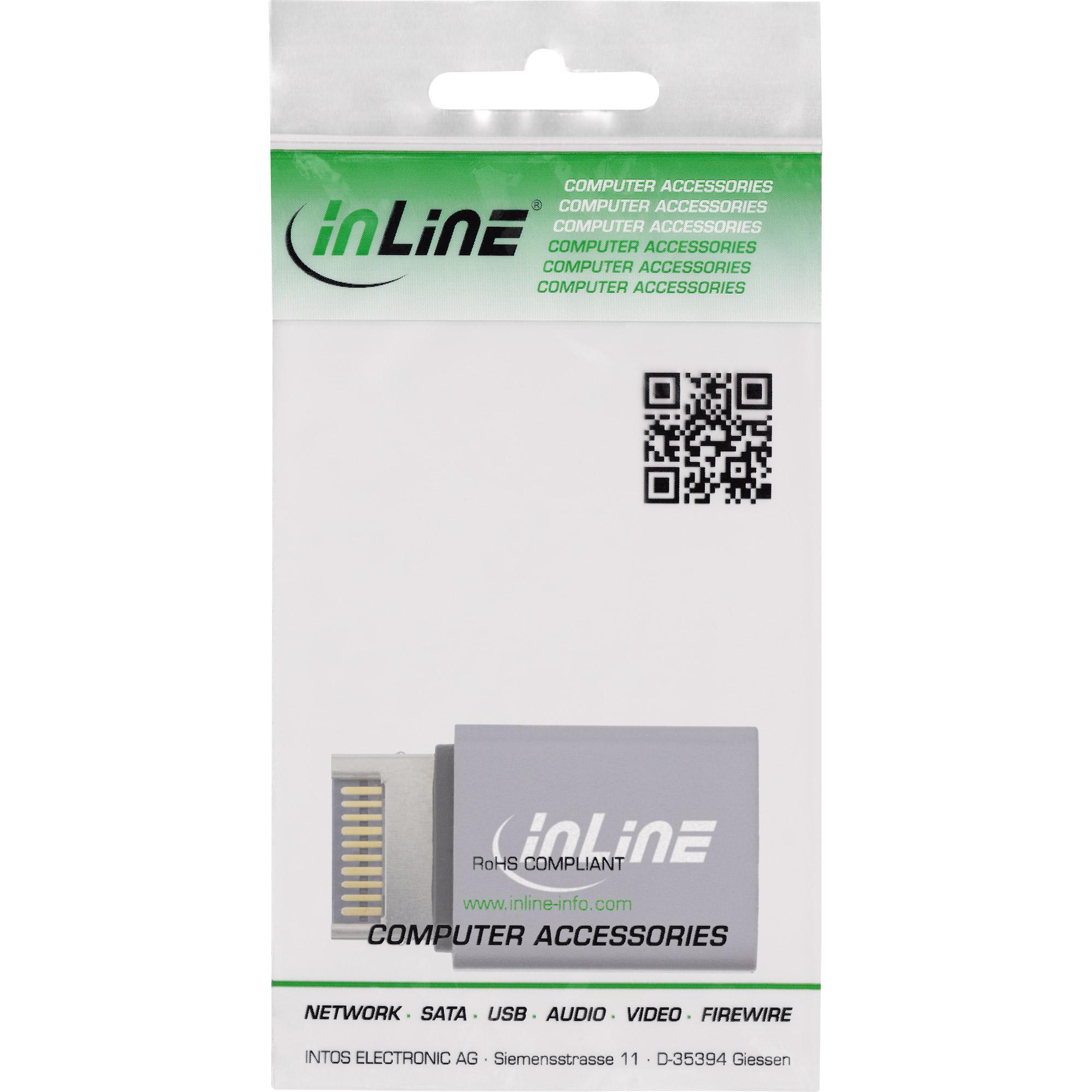 Adattatore USB 3.2: connettore USB-E interno sul pannello frontale alla presa USB-C