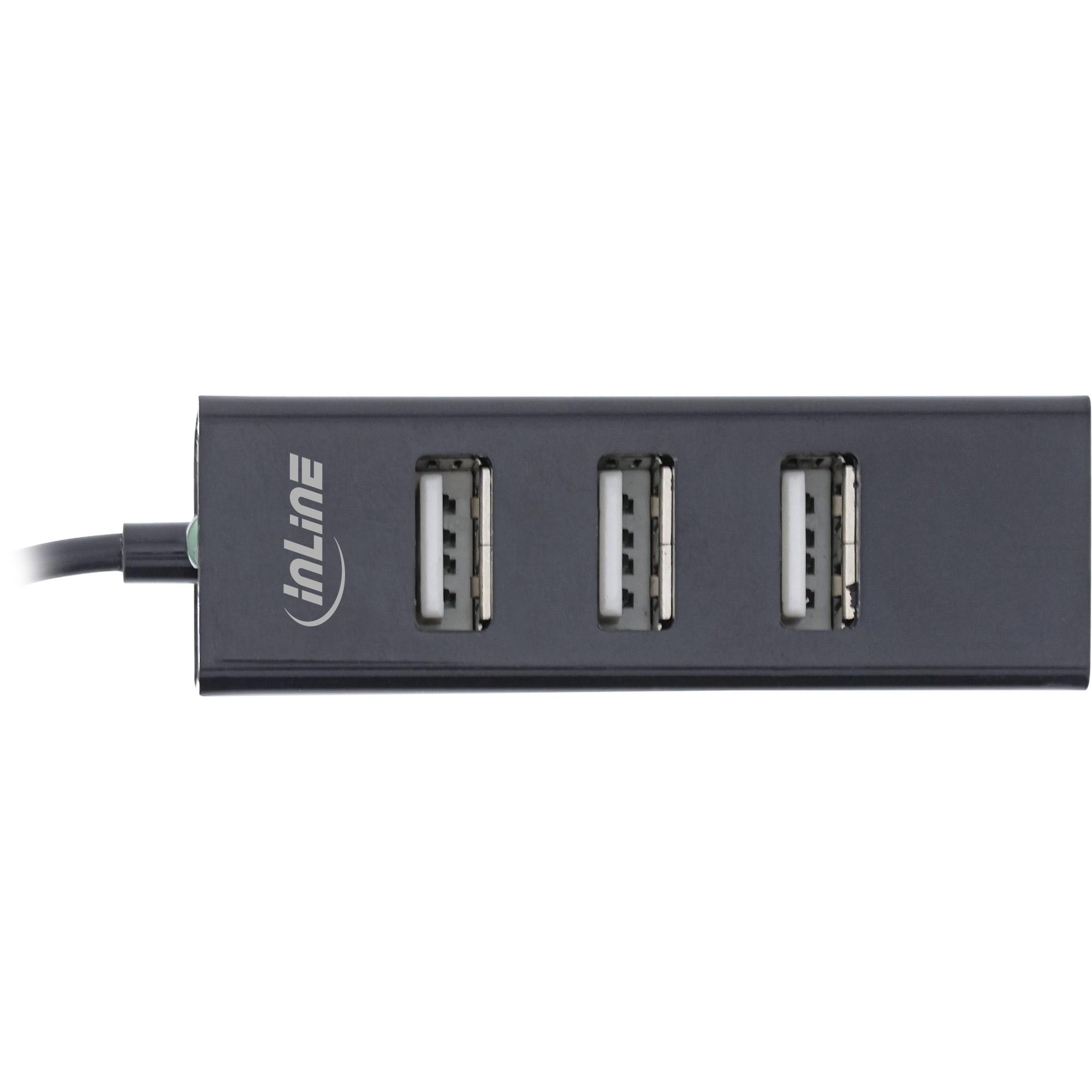 Hub USB 2.0 a 4 porte - USB-C maschio a 4x USB-A femmina - cavo 15 cm