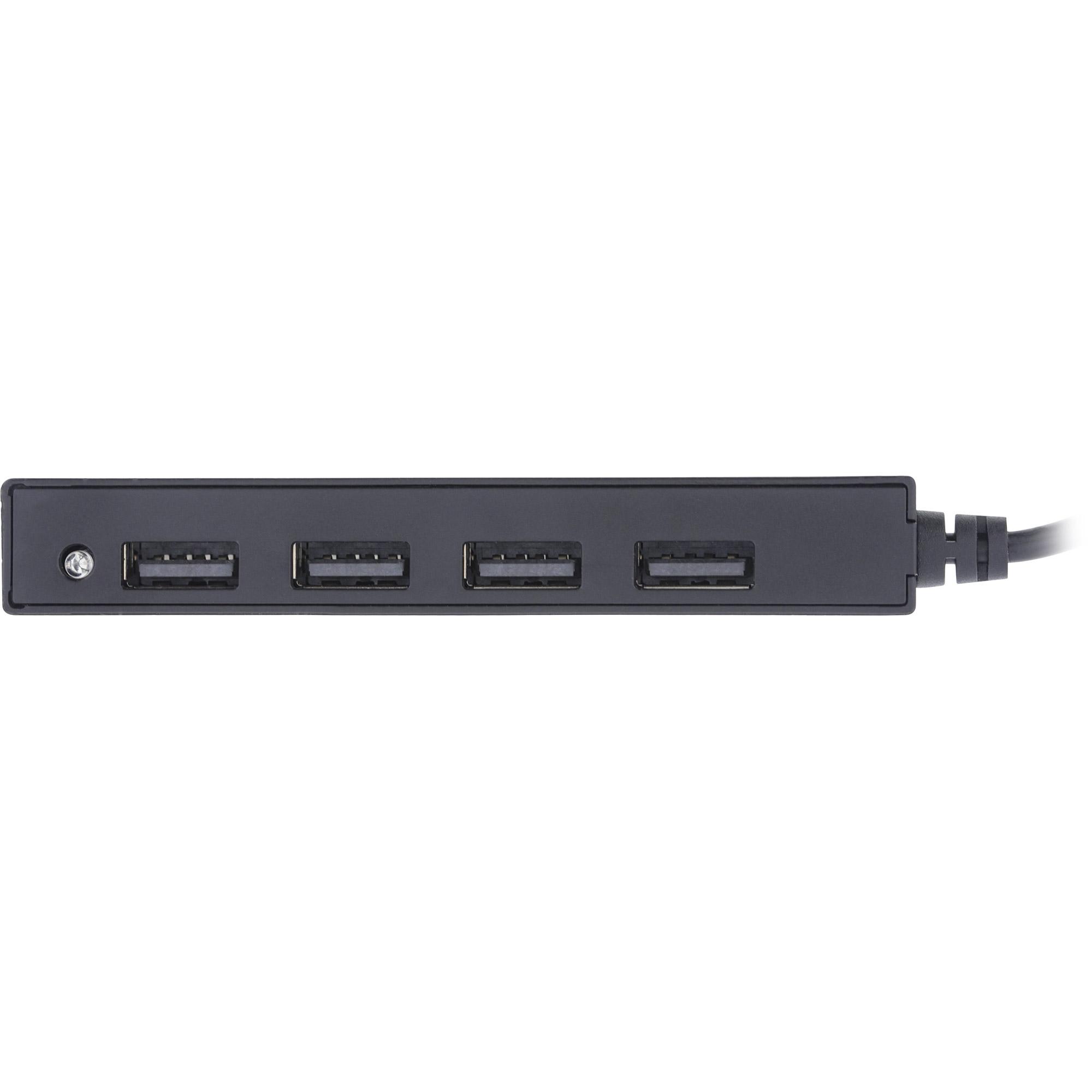 Hub USB 2.0 a 4 porte - USB-A maschio a 4x USB-A femmina - cavo 15 cm