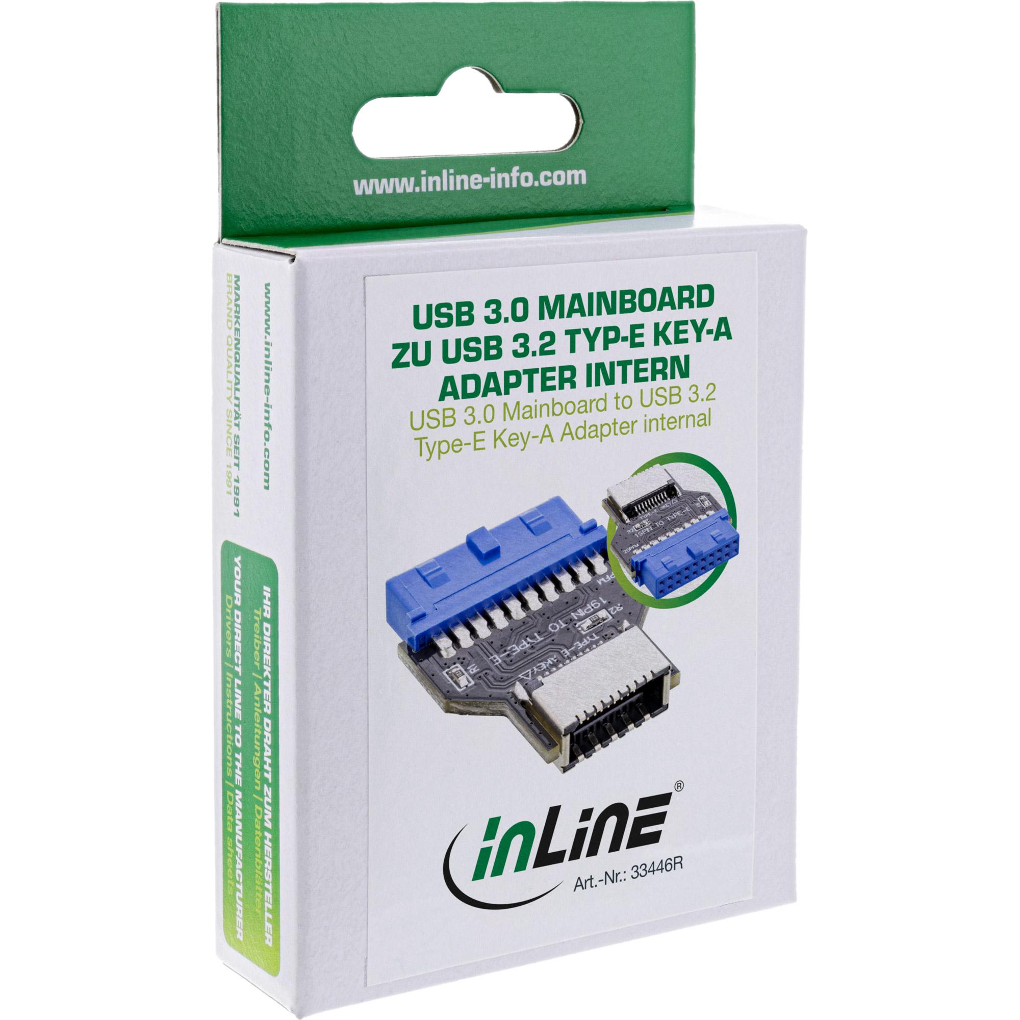 Scheda madre USB 3.0 ad adattatore USB 3.2 Type-E Key-A interno